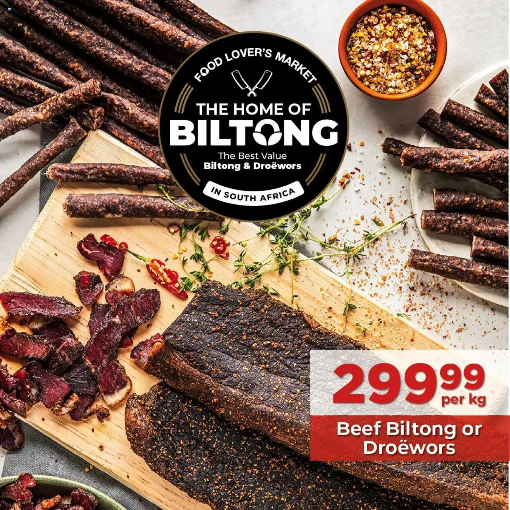 Food Lover's Market Home of Biltong Promotion - valid flyer from 14/07/2025, page 1 of 1