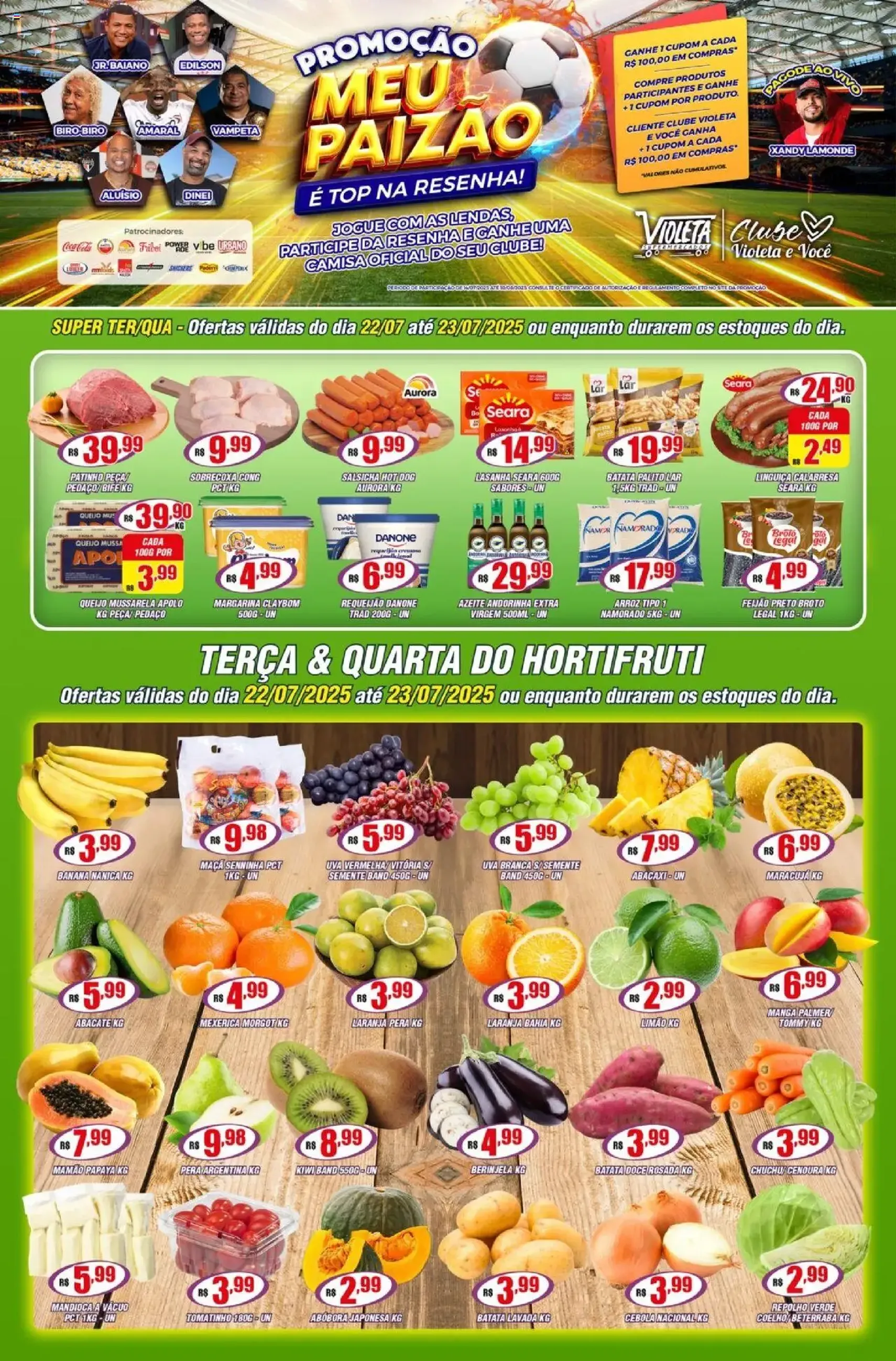 Violeta Supermercados - Ofertas da semana - folheto válido a partir de 22/07/2025 página 1 de 2