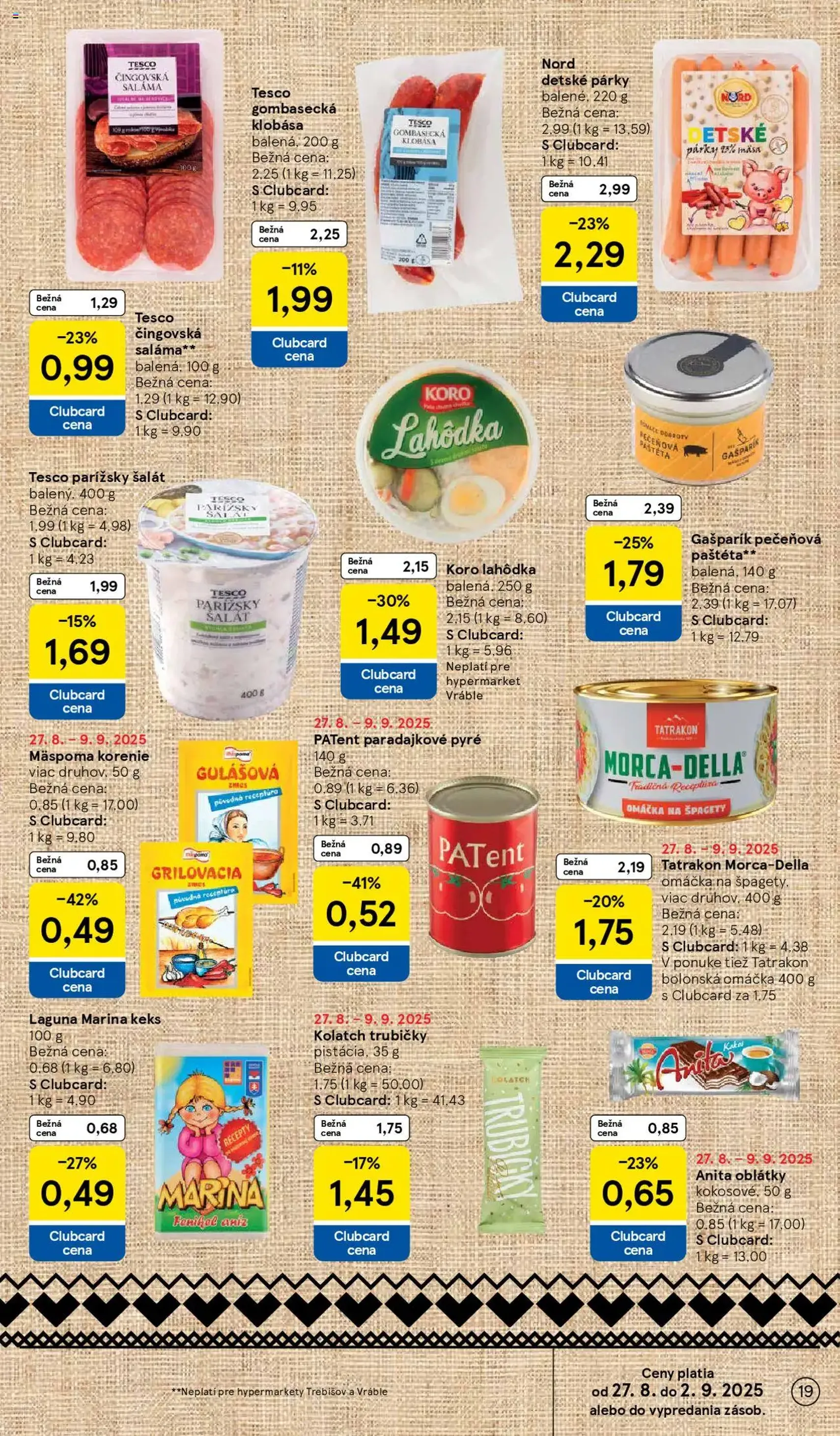 Tesco Hypermarket - leták - platný leták od 27.08.2025 strana 19 z 37
