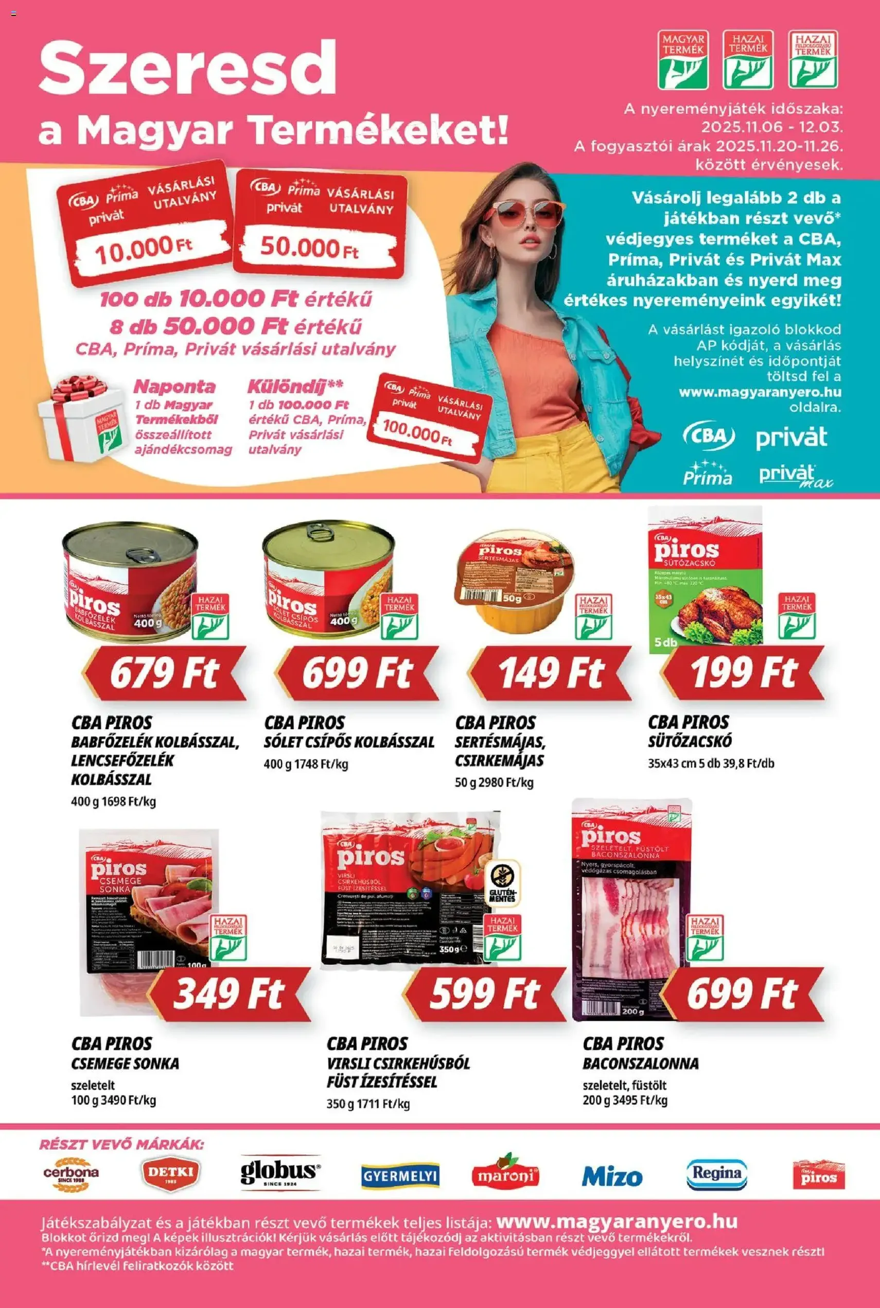 CBA Príma Akciós újság - 2025.11.20. érvényes szórólap 6 oldal 12 oldalból