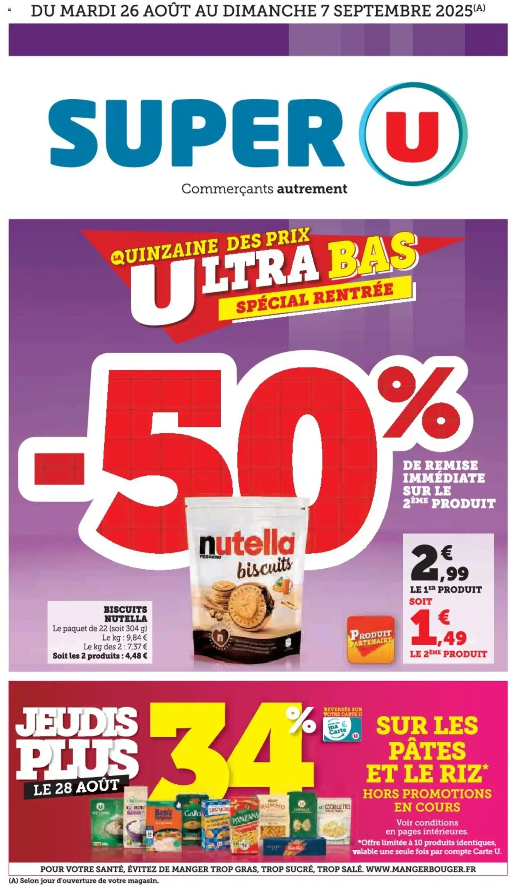 Super U catalogue - brochure valable à partir du 26/08/2025, page 1 sur 44 Super U catalogue - brochure valable à partir du 26/08/2025, page 1 sur 44