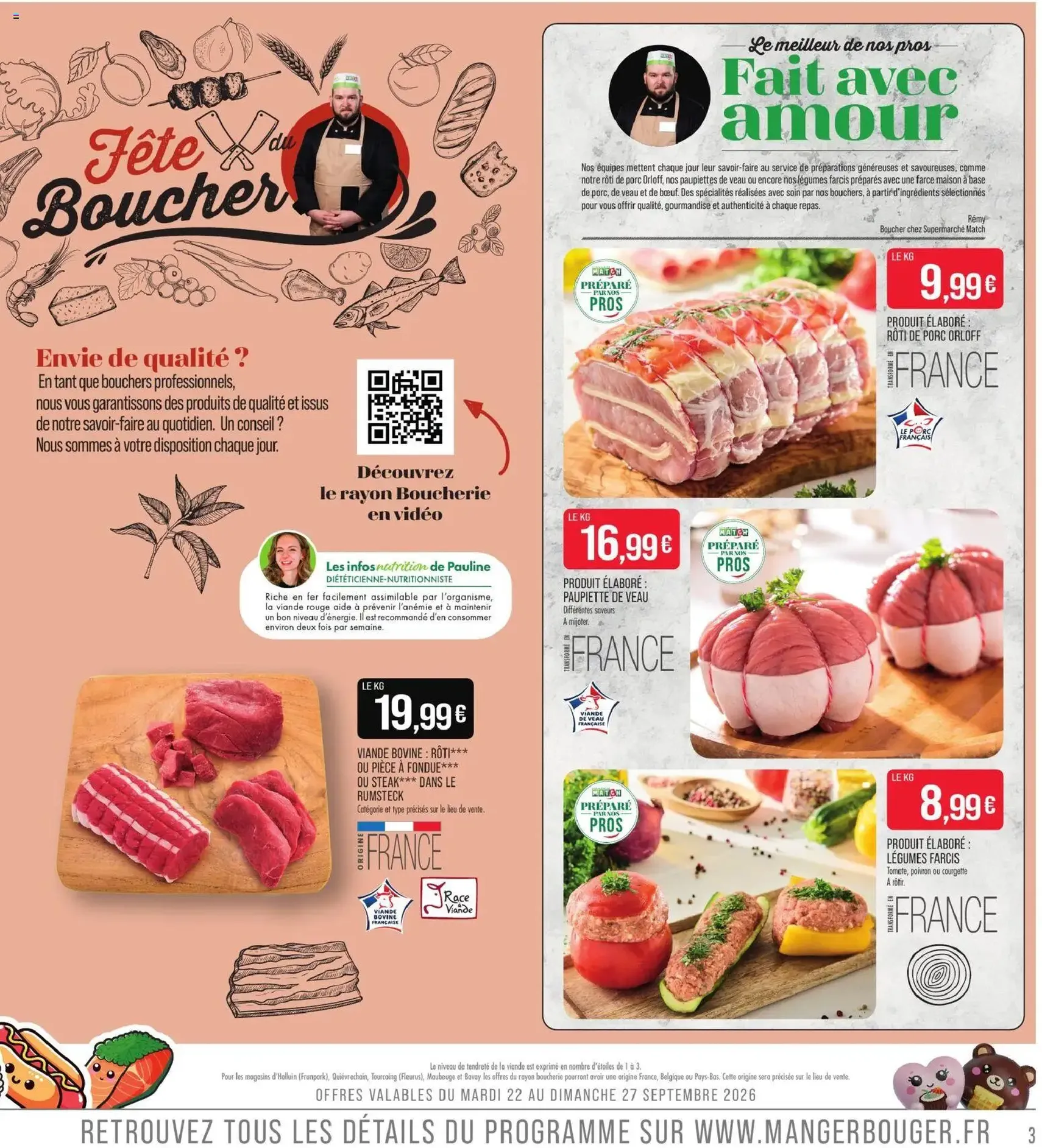 Match Supermarché catalogue - brochure valable à partir du 22/09/2026, page 3 sur 24
