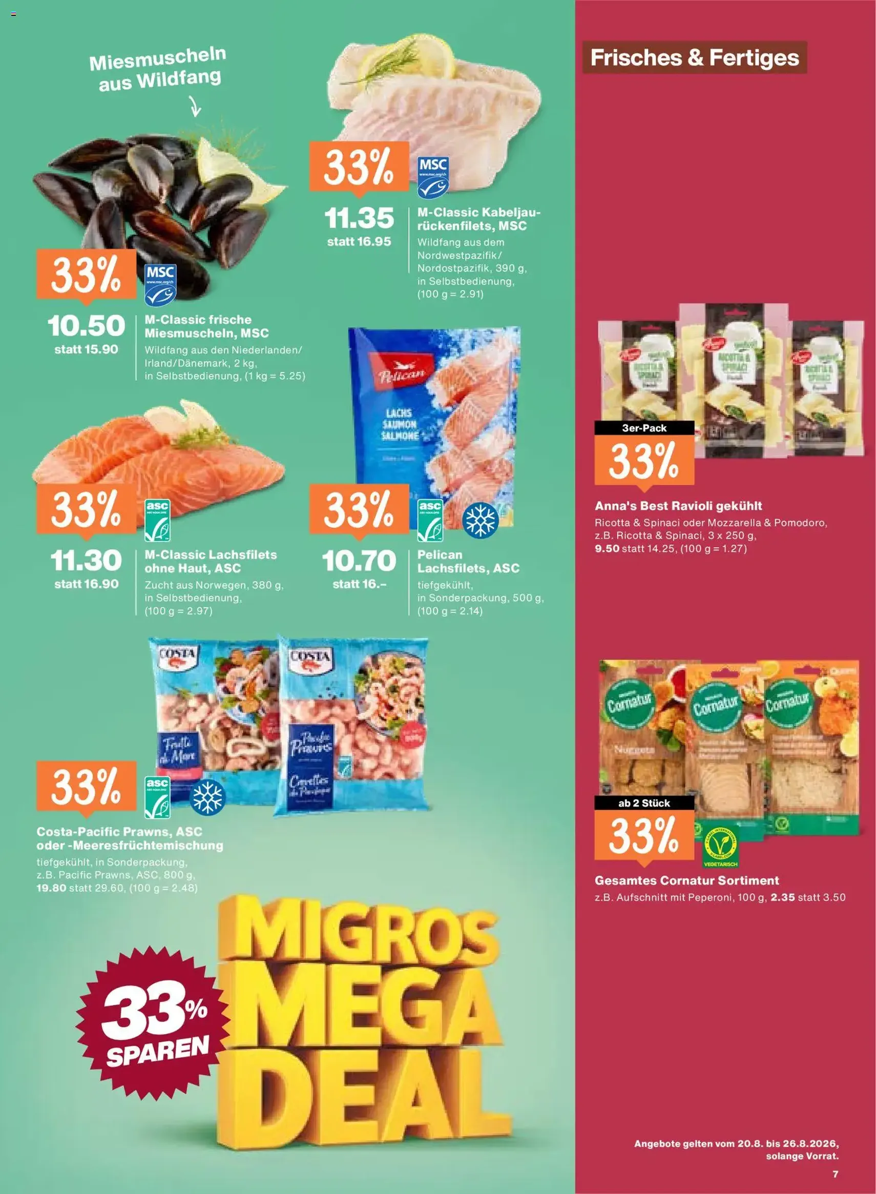 Migros aktionen - Gültiger Prospekt ab 20.08.2026, Seite 7 von insgesamt 20
