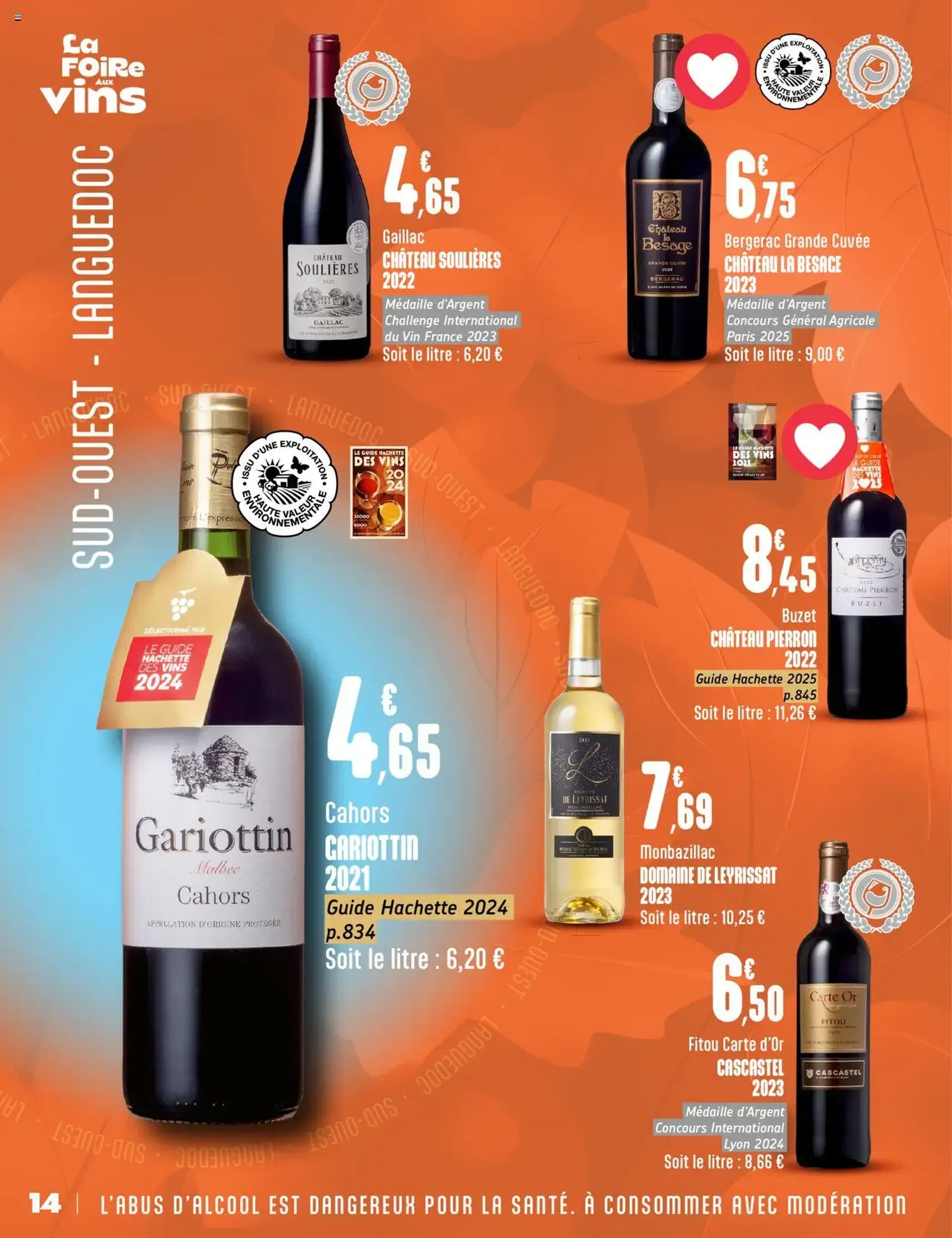 G20 Supermarchés catalogue la foire aux vins - brochure valable à partir du 24/09/2025, page 14 sur 20