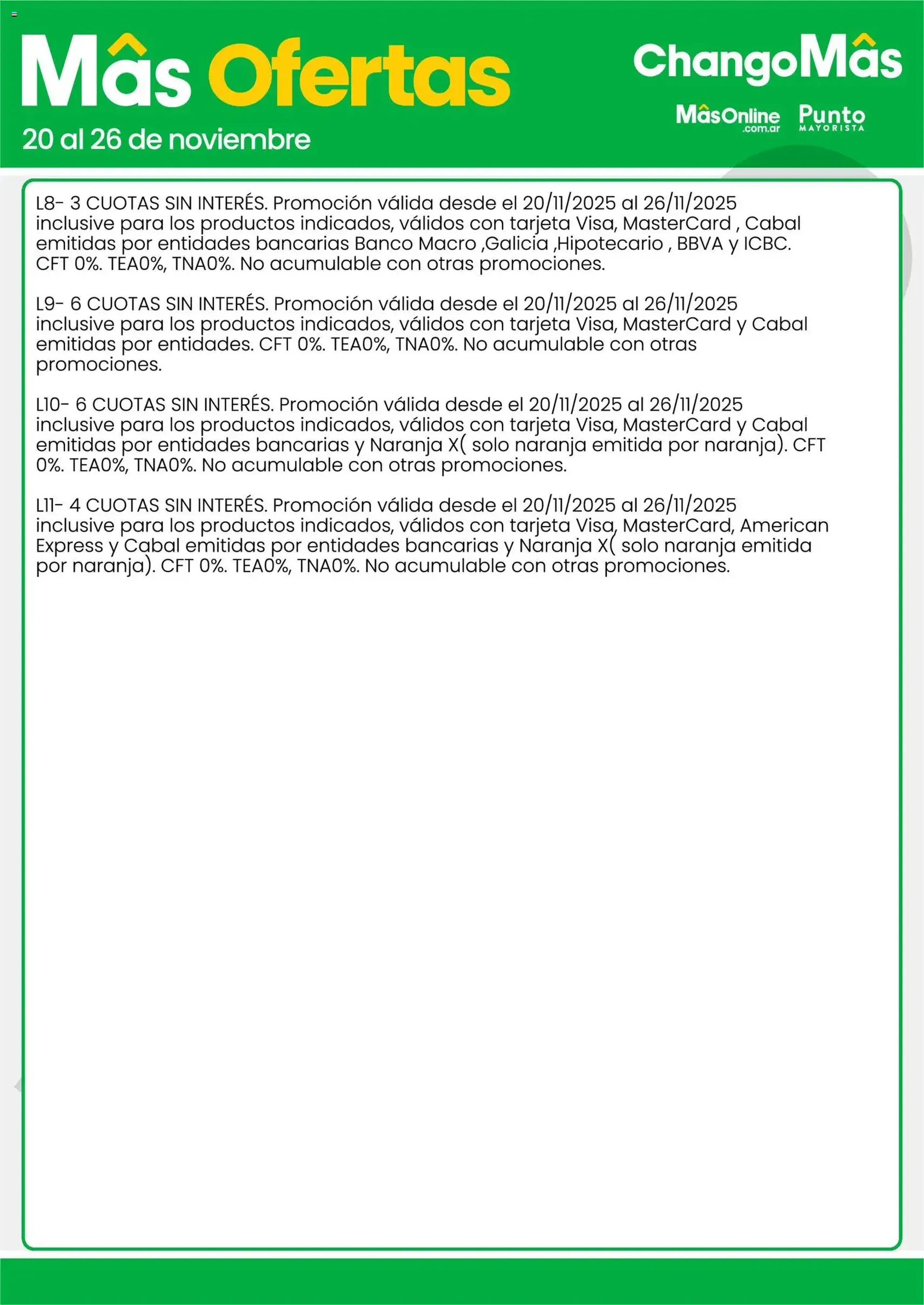 Changomas ofertas - folleto válido desde 20/11/2025 página 17 de 17