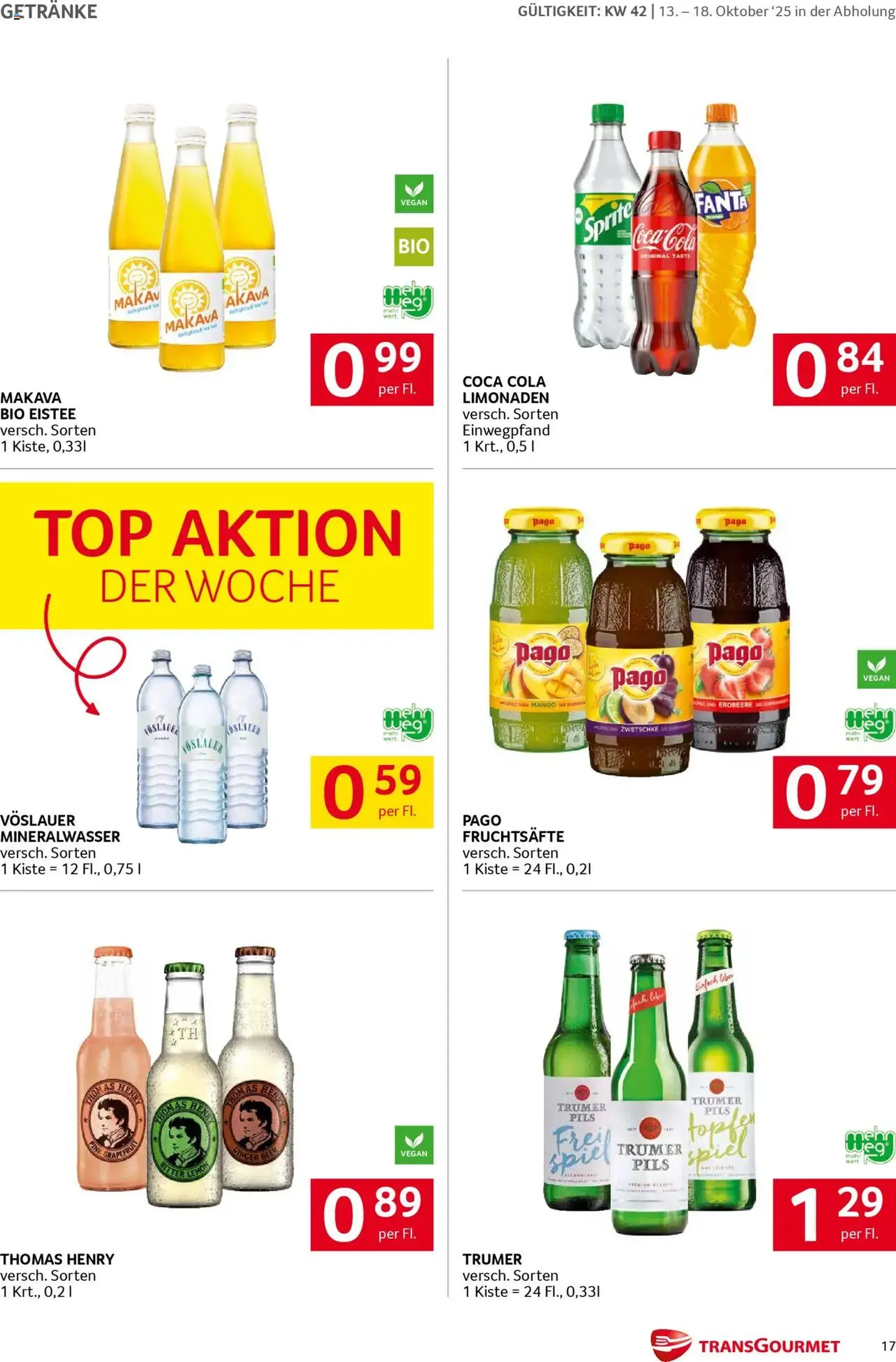 Transgourmet Flugblatt - Gültiger Prospekt ab 13.10.2025, Seite 17 von insgesamt 28