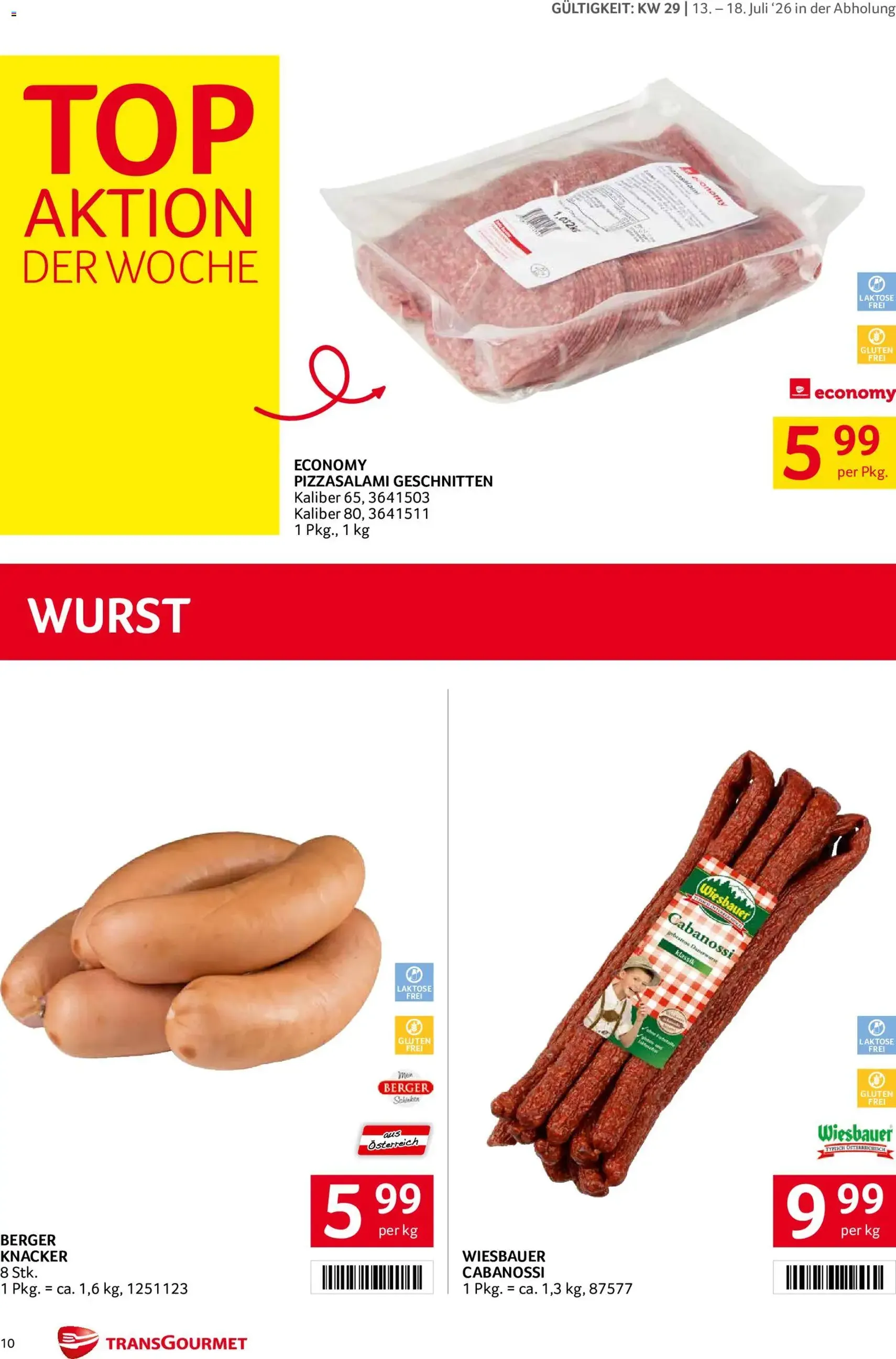 Transgourmet Flugblatt - Gültiger Prospekt ab 13.07.2026, Seite 10 von insgesamt 44
