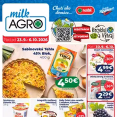 Milk Agro leták - náhľad letáku platný od 23.09.2026
