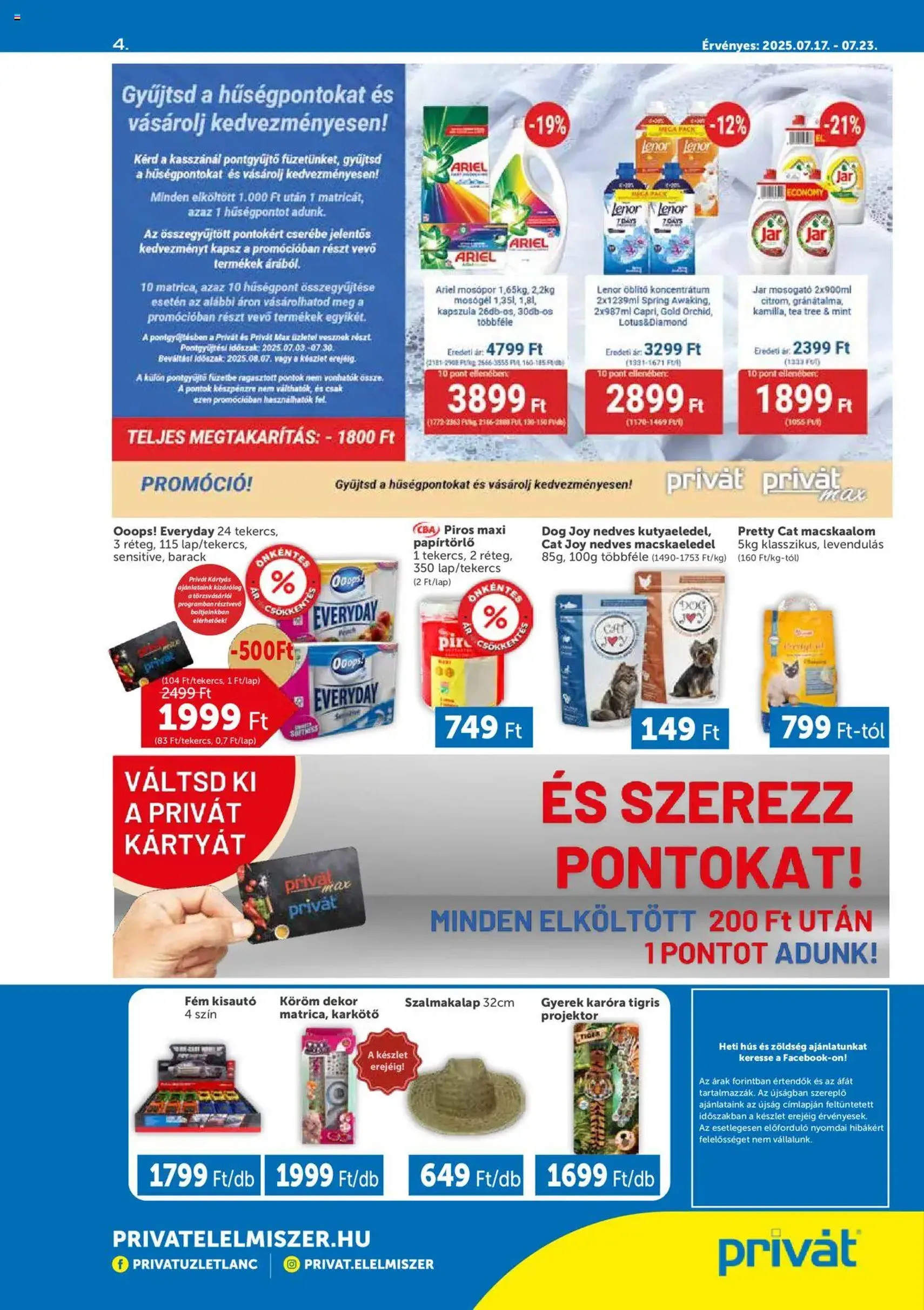 PRIVÁT Akciós újság - 2025.07.17. érvényes szórólap 4 oldal 4 oldalból
