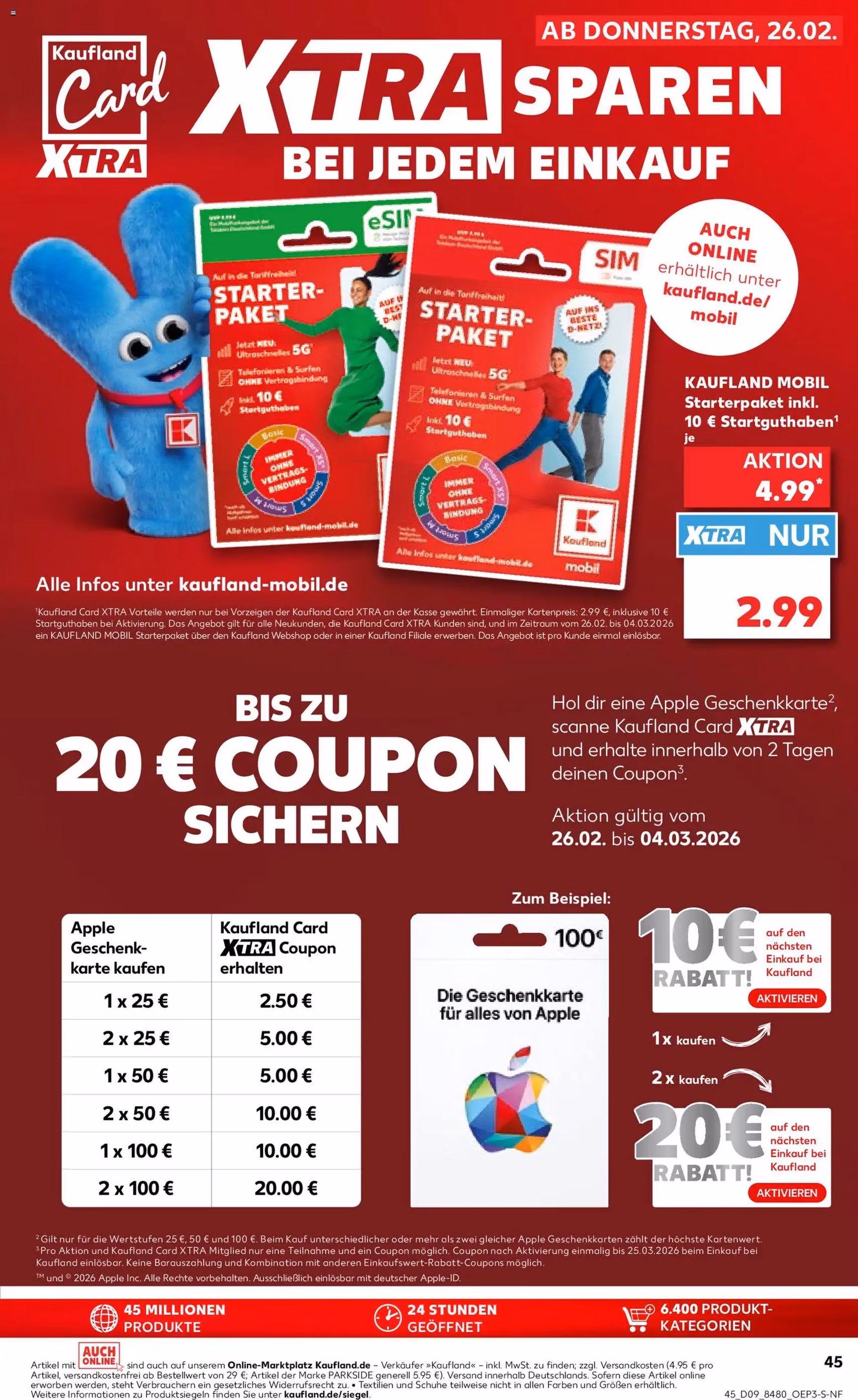 Kaufland Prospekt - Gültiger Prospekt ab 26.02.2026, Seite 45 von insgesamt 70