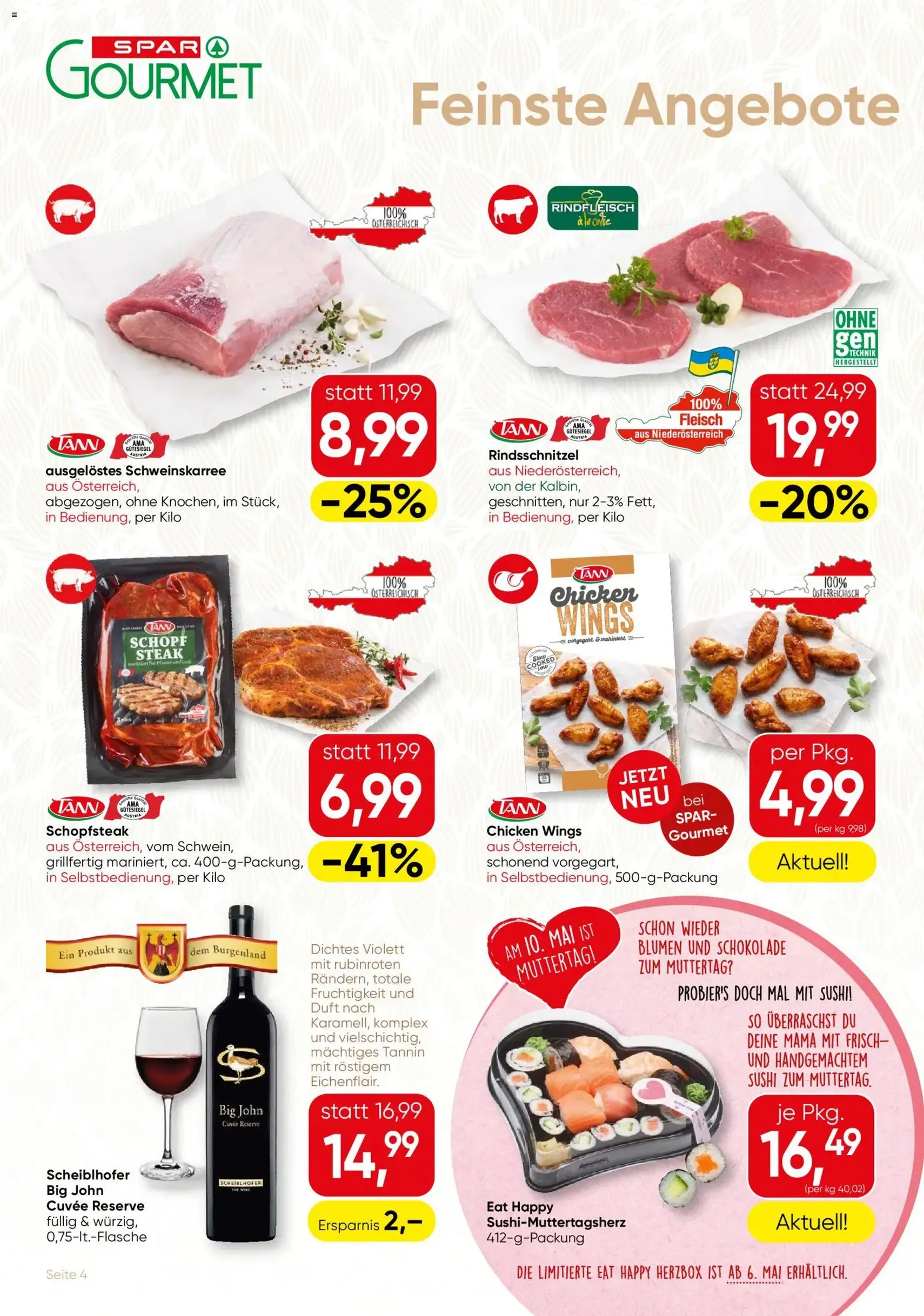 SPAR Gourmet Flugblatt - Gültiger Prospekt ab 07.05.2026, Seite 4 von insgesamt 12