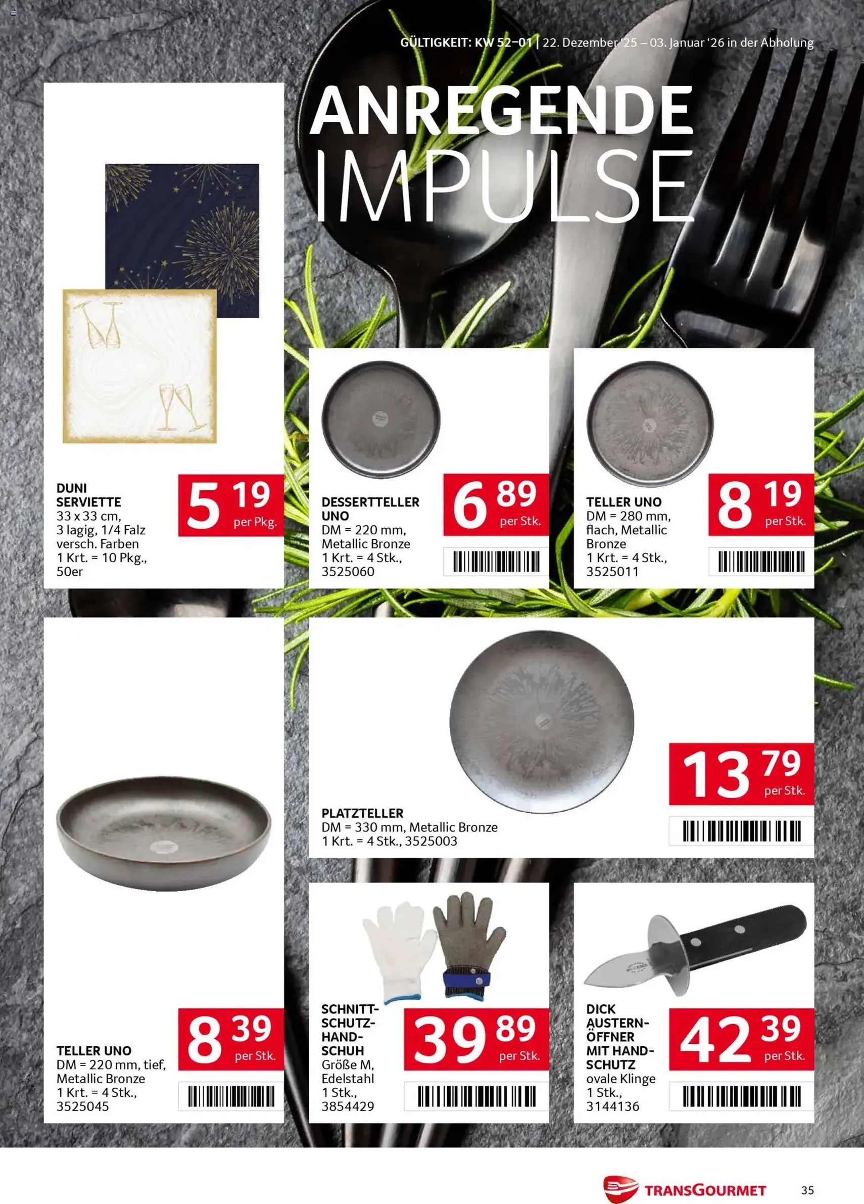 Transgourmet Flugblatt - Gültiger Prospekt ab 22.12.2025, Seite 35 von insgesamt 36