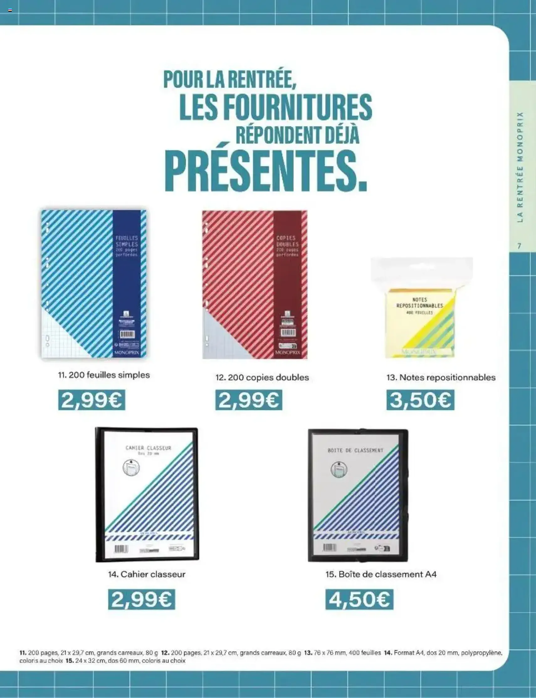 Monoprix catalogue guide de rentrée - brochure valable à partir du 05/08/2025, page 7 sur 42
