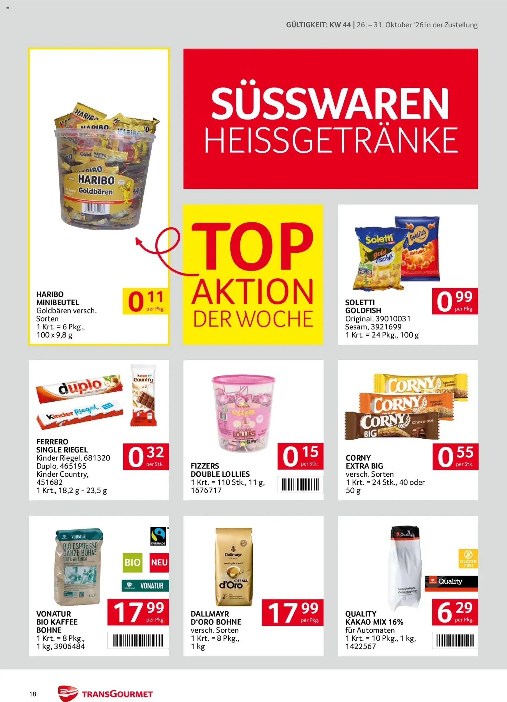 Transgourmet Flugblatt - Gültiger Prospekt ab 26.10.2026, Seite 18 von insgesamt 28