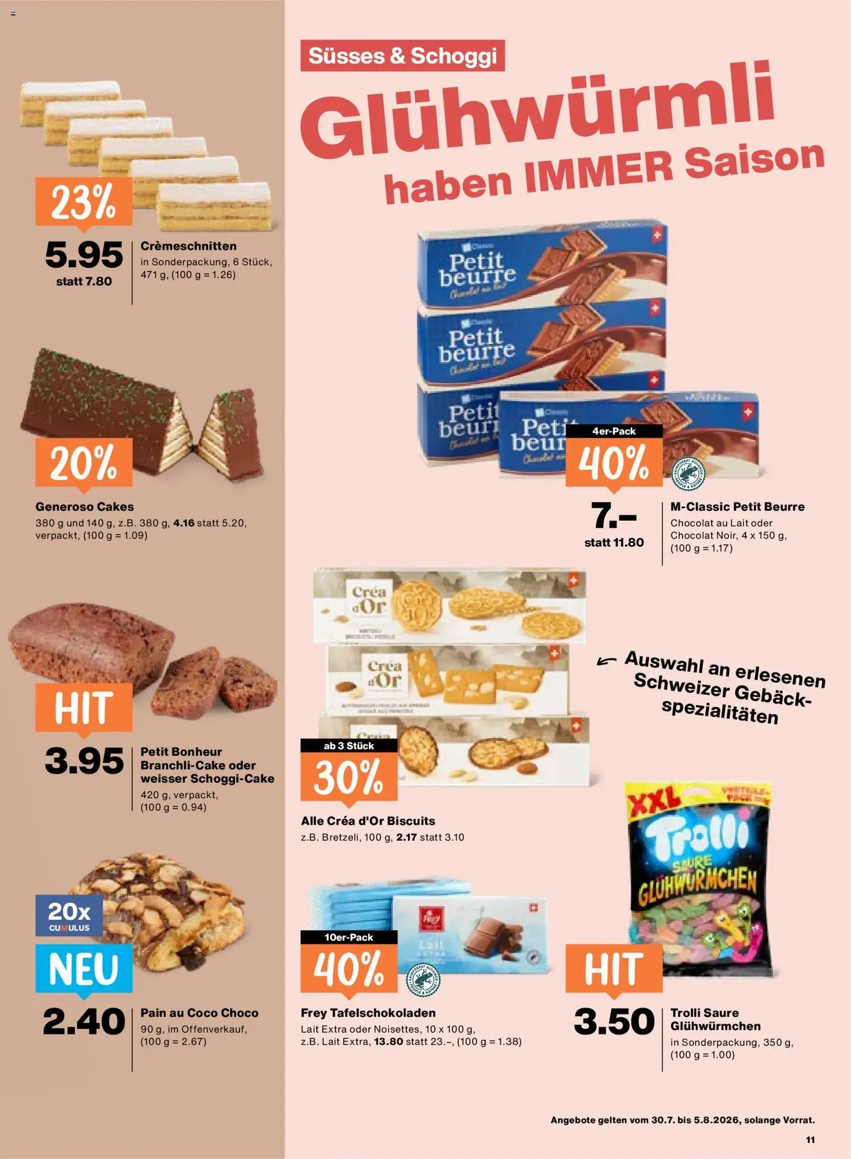 Migros aktionen - Gültiger Prospekt ab 30.07.2026, Seite 11 von insgesamt 24