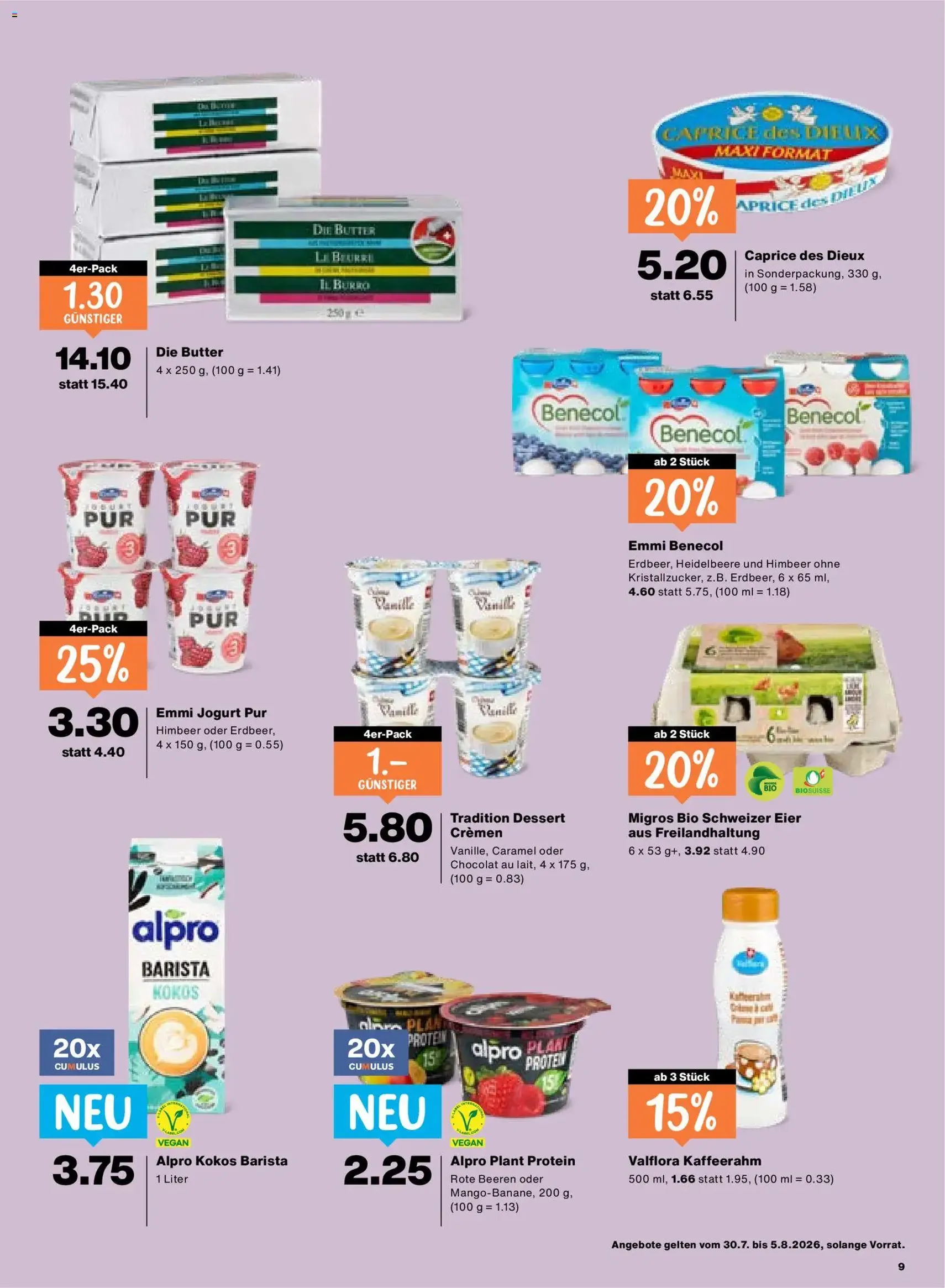 Migros aktionen - Gültiger Prospekt ab 30.07.2026, Seite 9 von insgesamt 24