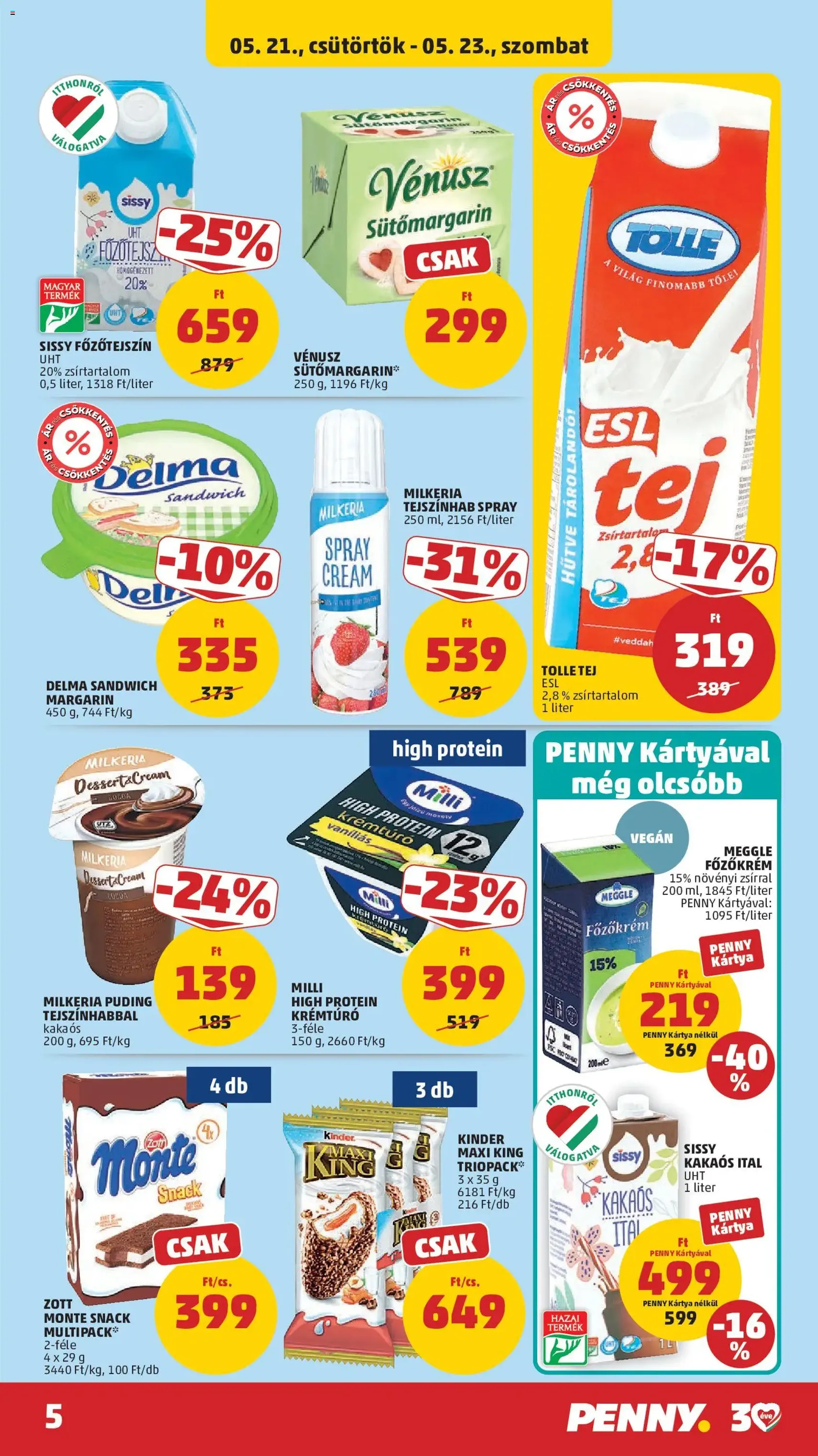 PENNY akciós újság - 2026.05.21. érvényes szórólap 5 oldal 43 oldalból