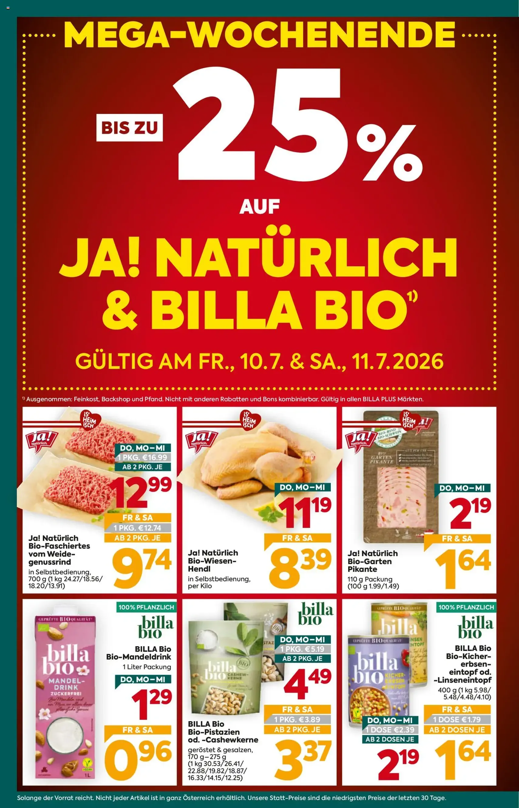 Billa Plus Flugblatt - Gültiger Prospekt ab 09.07.2026, Seite 2 von insgesamt 16