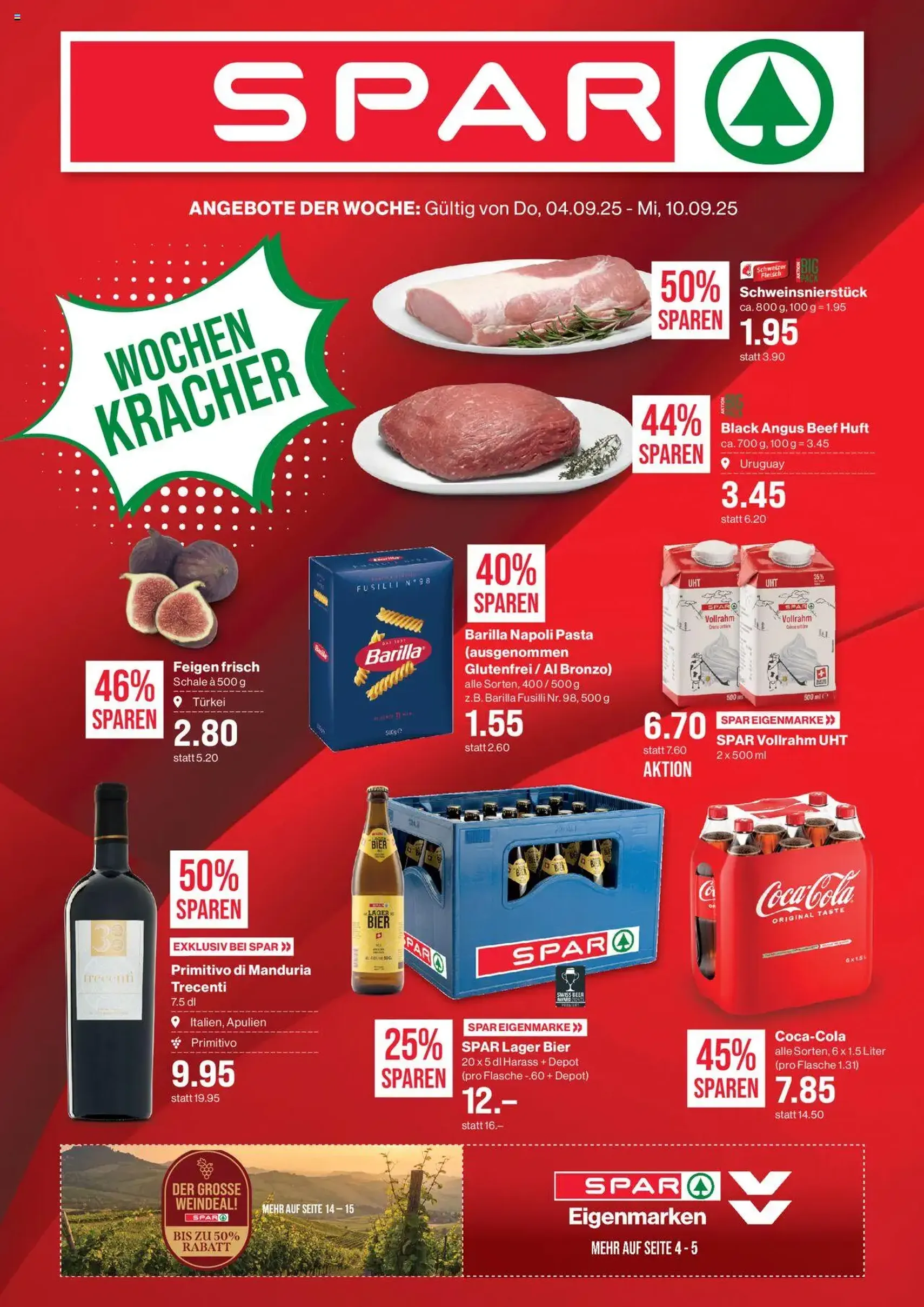 SPAR Aktionen - Gültiger Prospekt ab 04.09.2025, Seite 1 von insgesamt 26 SPAR Aktionen - Gültiger Prospekt ab 04.09.2025, Seite 1 von insgesamt 26