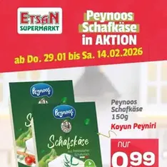 ETSAN Peynoos Schafkäse - Prospekt Vorschau gültig ab 29.01.2026