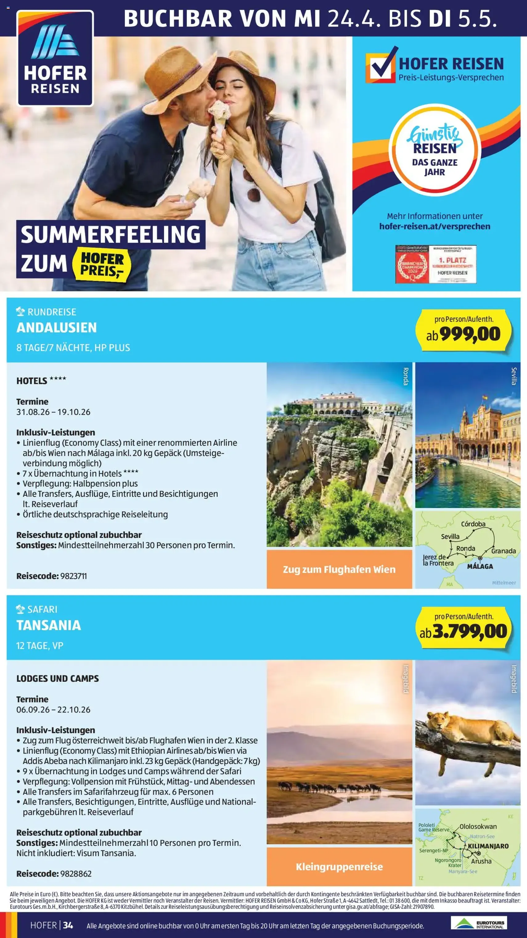 Hofer Flugblatt - Gültiger Prospekt ab 22.04.2026, Seite 38 von insgesamt 41