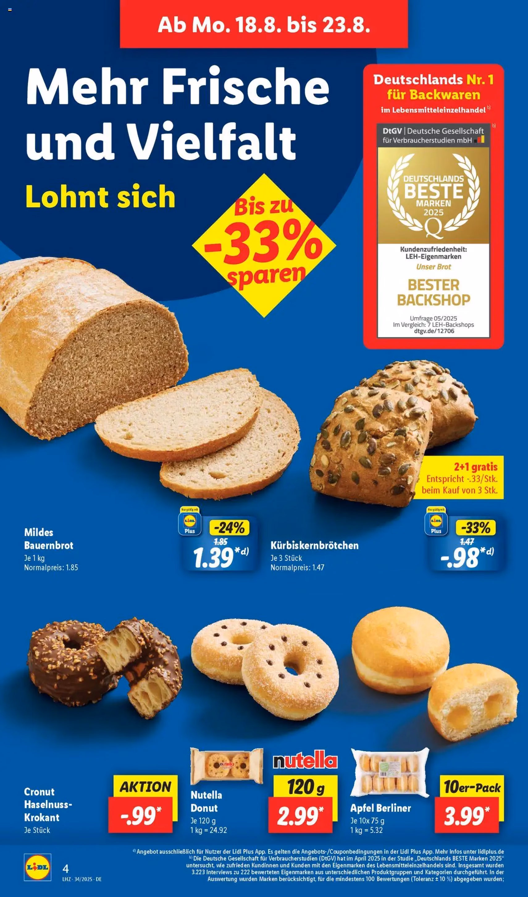 Lidl Prospekt - Gültiger Prospekt ab 18.08.2025, Seite 4 von insgesamt 69