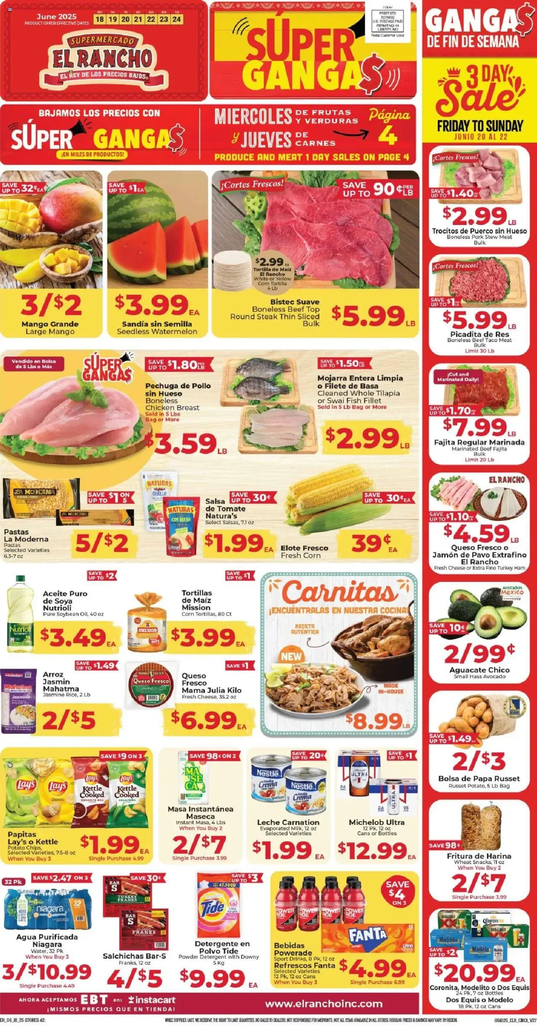 El Rancho Weekly Ad - valid flyer from 06/18/2025, page 1 of 4