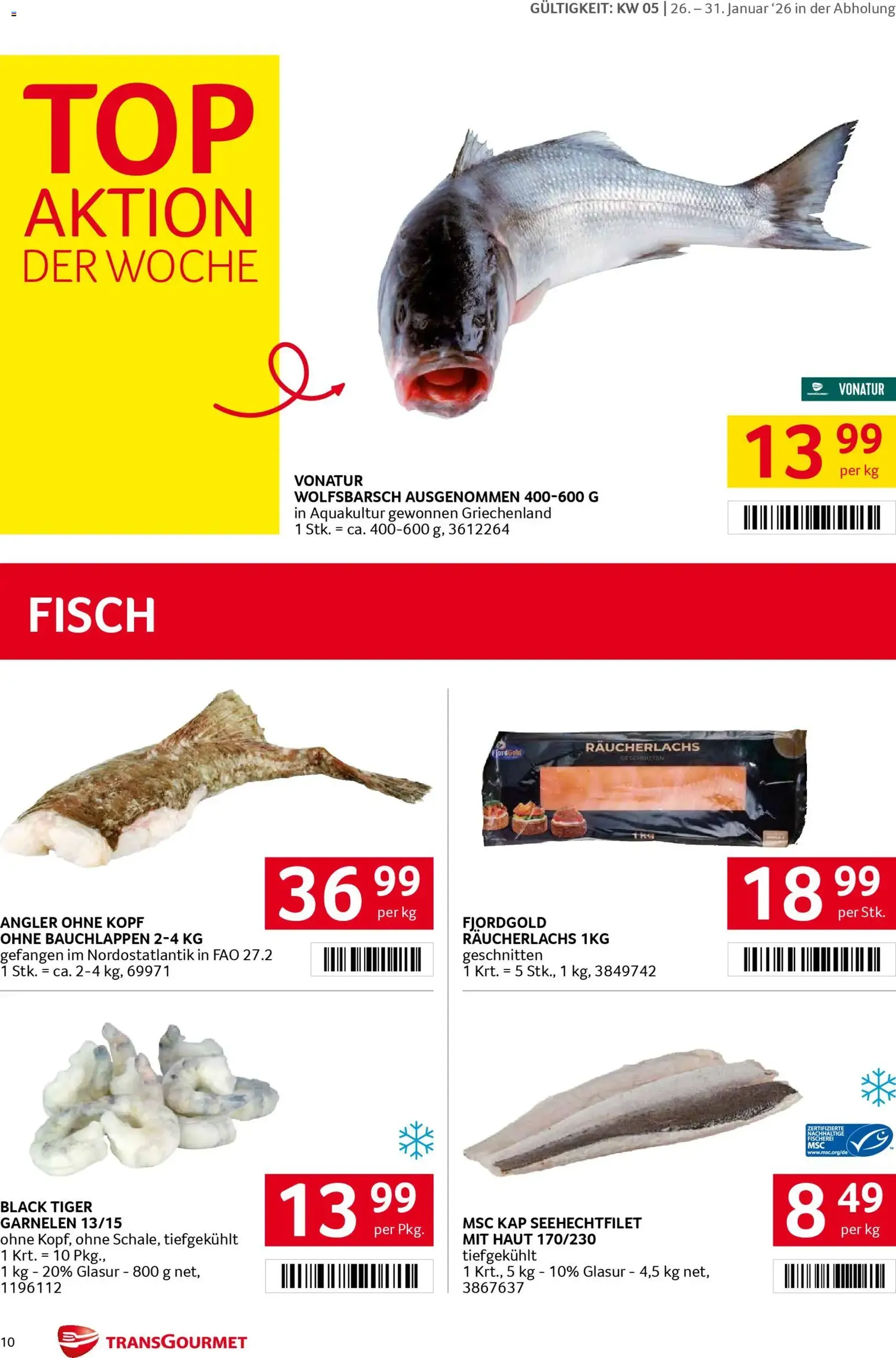 Transgourmet Flugblatt - Gültiger Prospekt ab 26.01.2026, Seite 10 von insgesamt 28