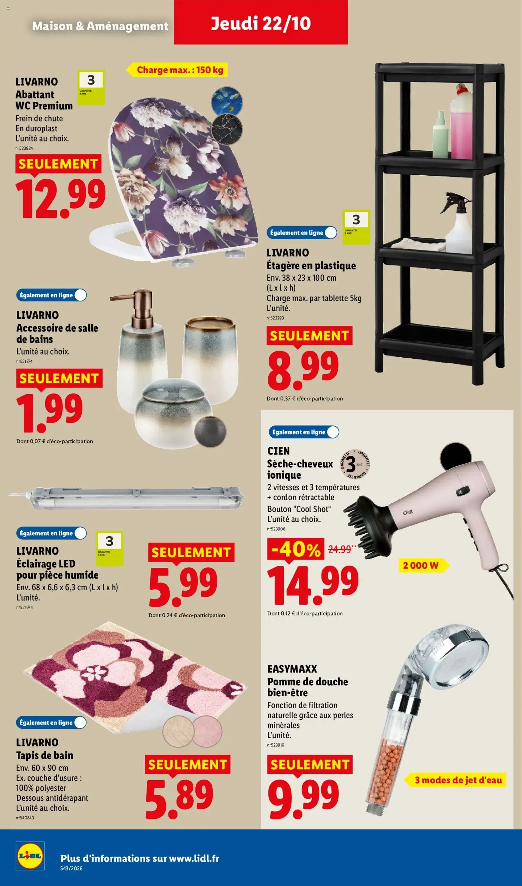 LIDL catalogue - brochure valable à partir du 22/10/2026, page 42 sur 66