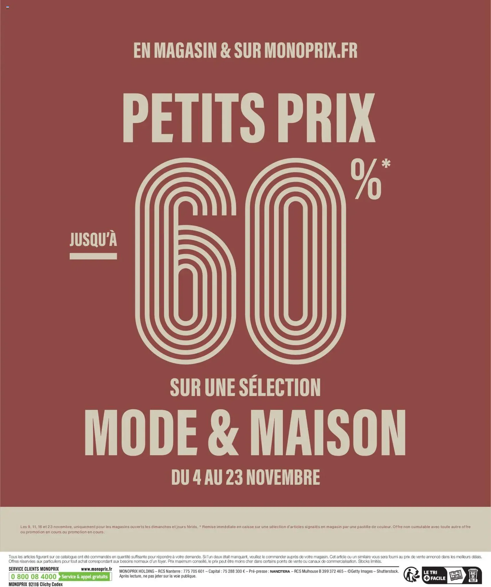 Monoprix catalogue - brochure valable à partir du 04/11/2025, page 69 sur 69