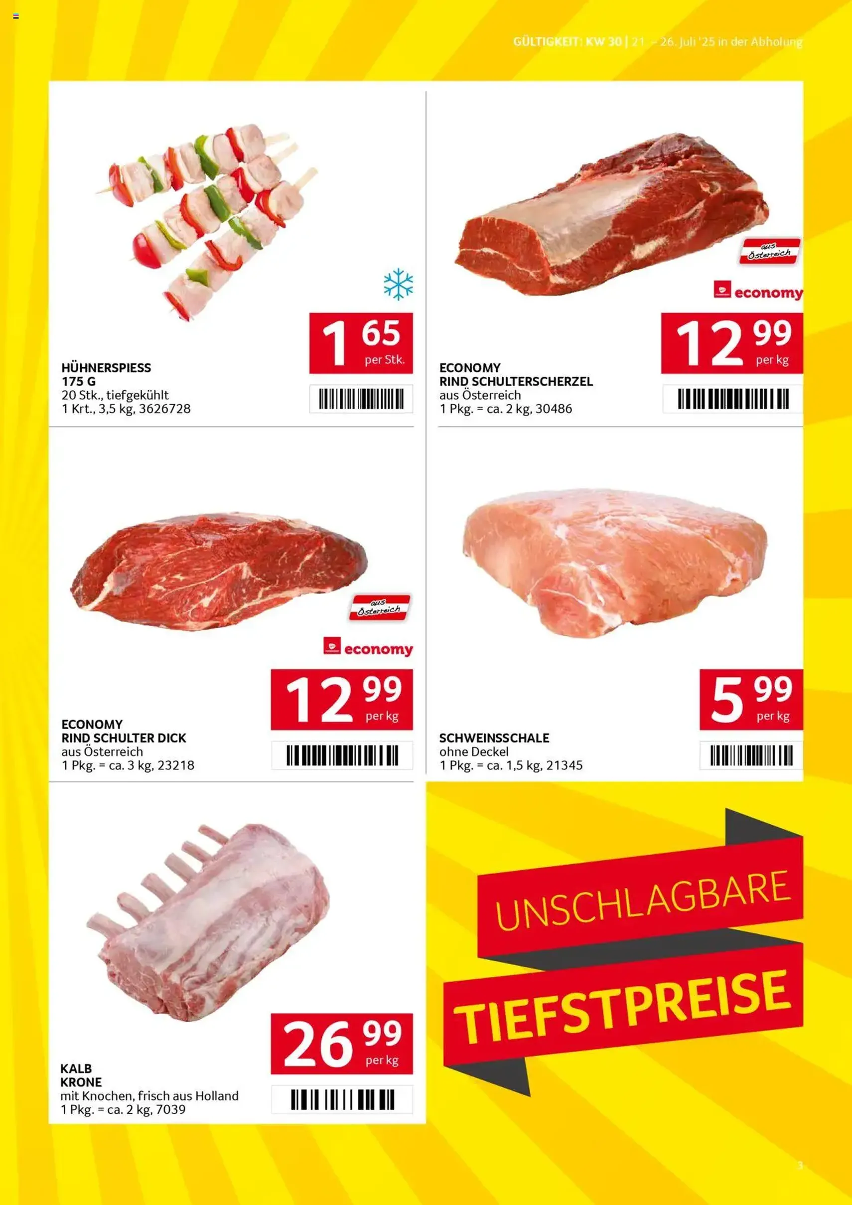 Transgourmet Flugblatt - Gültiger Prospekt ab 20.07.2025, Seite 3 von insgesamt 28 Transgourmet Flugblatt - Gültiger Prospekt ab 20.07.2025, Seite 3 von insgesamt 28