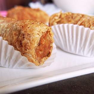 Previsualización de la receta Rollitos crujientes de pollo relleno al horno