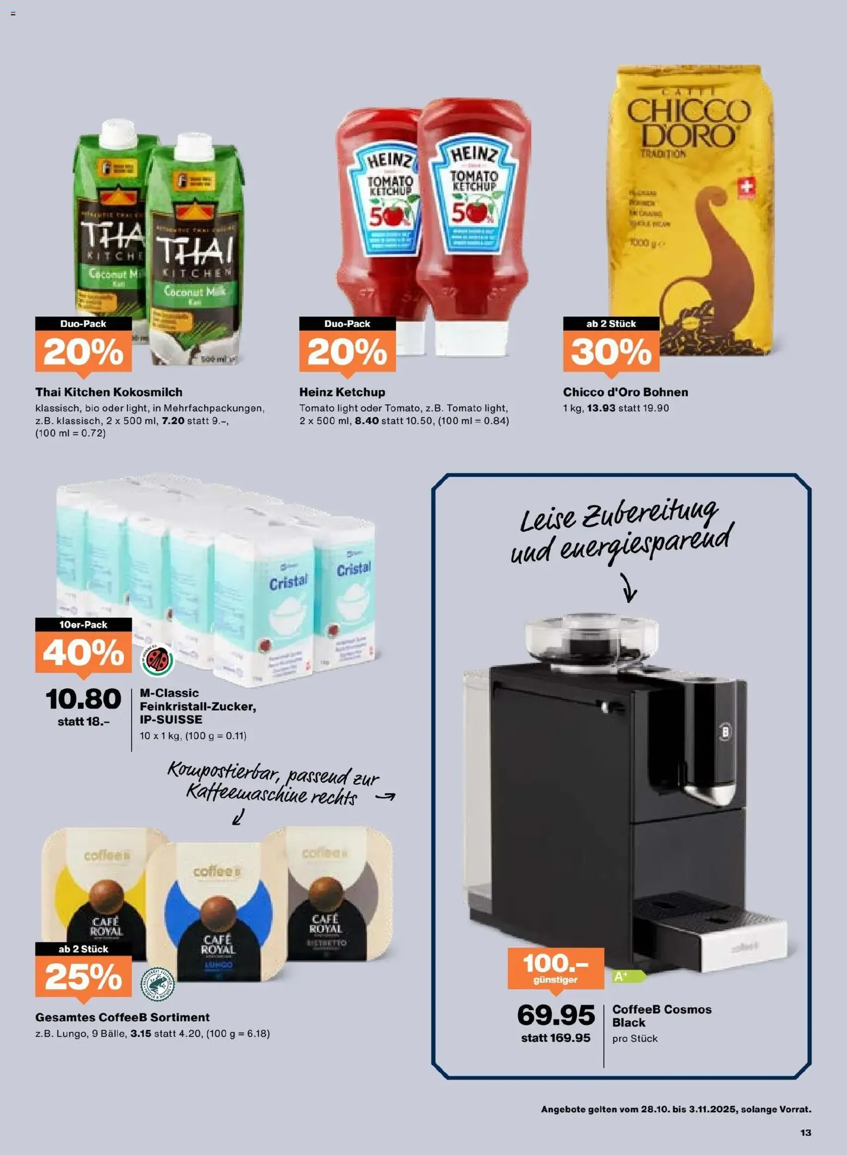 Migros Aktionen - Gültiger Prospekt ab 28.10.2025, Seite 13 von insgesamt 24 Migros Aktionen - Gültiger Prospekt ab 28.10.2025, Seite 13 von insgesamt 24