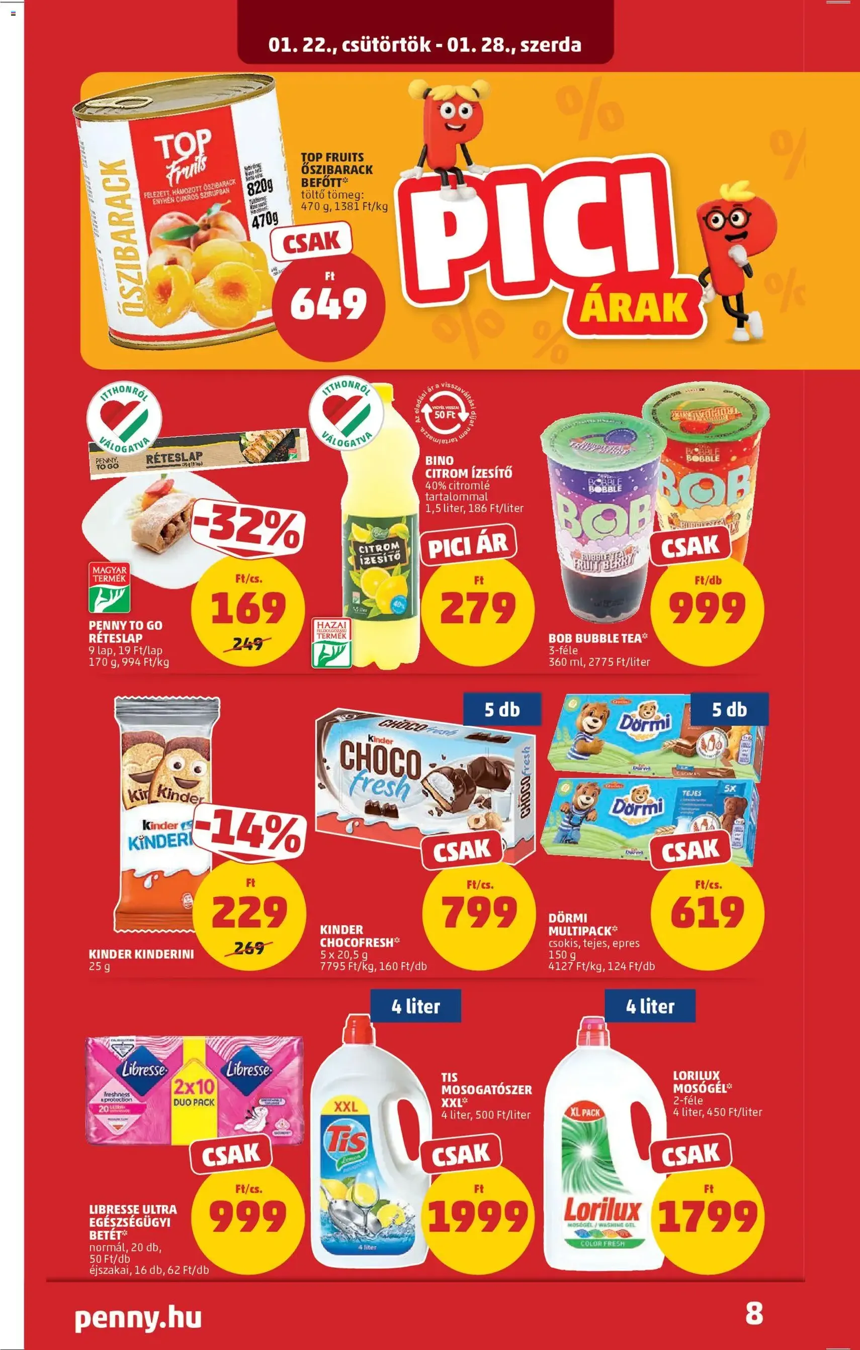 PENNY Akciós újság - 2026.01.22. érvényes szórólap 12 oldal 36 oldalból