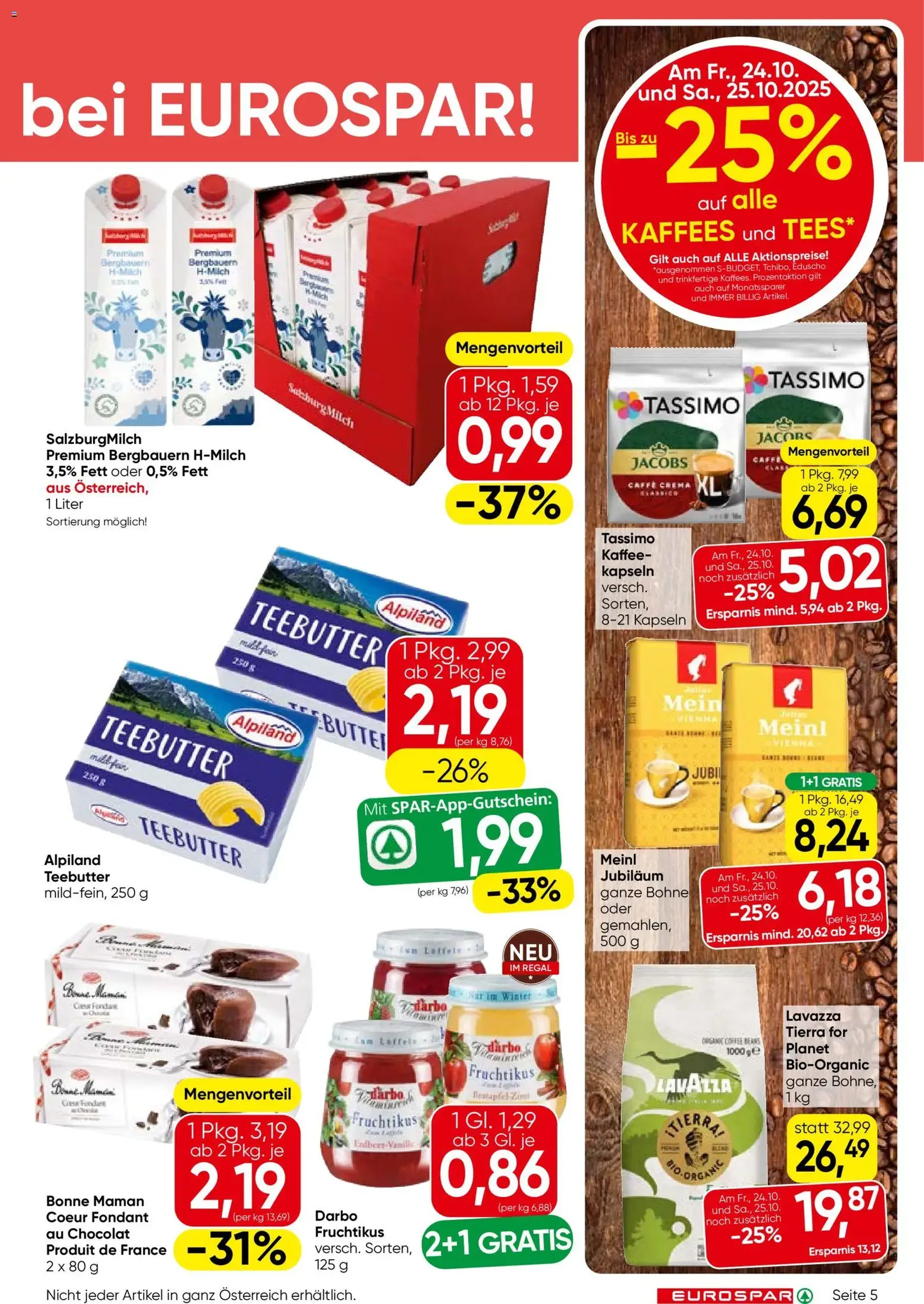 Eurospar Flugblatt - Gültiger Prospekt ab 23.10.2025, Seite 5 von insgesamt 16 Eurospar Flugblatt - Gültiger Prospekt ab 23.10.2025, Seite 5 von insgesamt 16