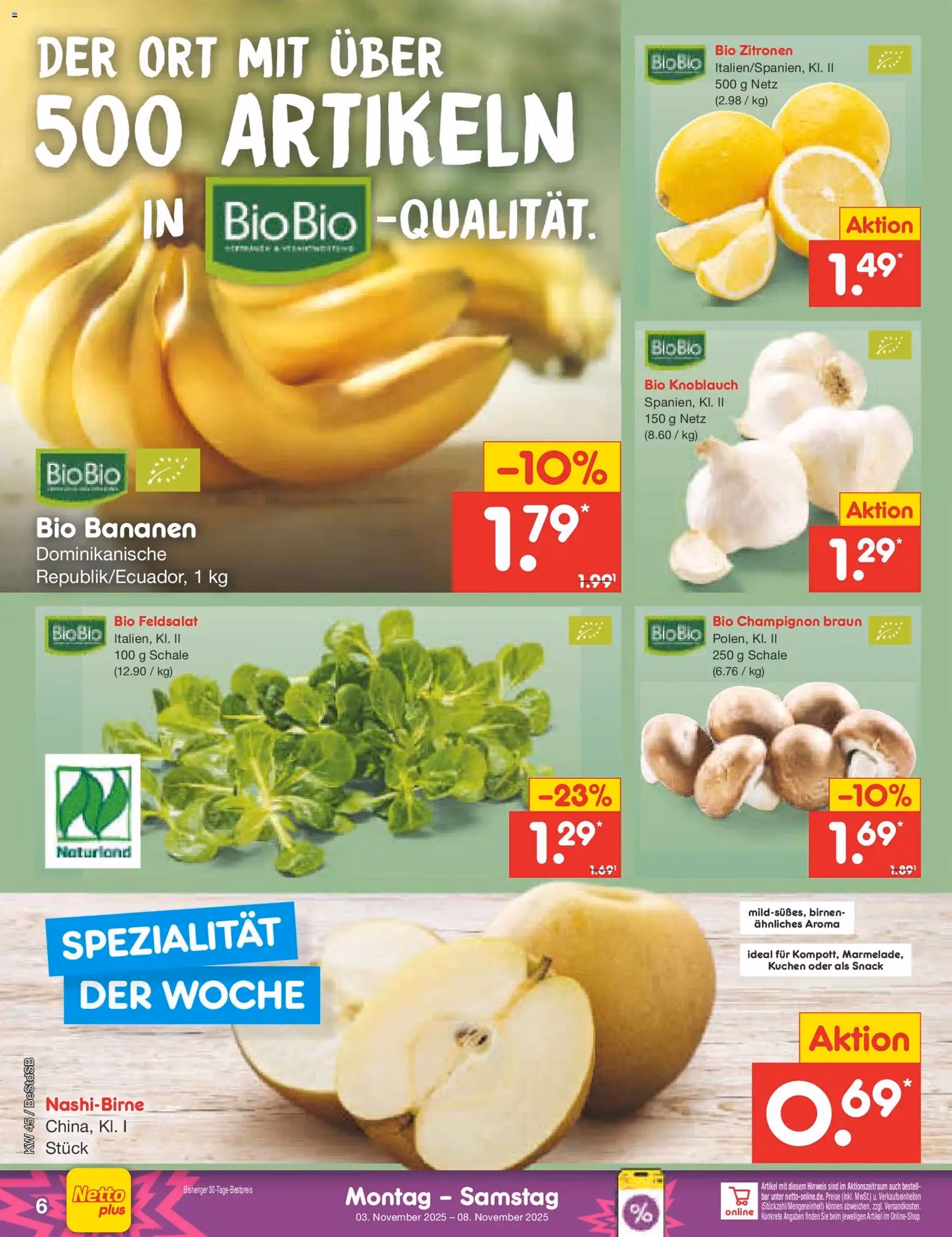 Netto Marken-Discount Prospekt - Gültiger Prospekt ab 03.11.2025, Seite 6 von insgesamt 63 Netto Marken-Discount Prospekt - Gültiger Prospekt ab 03.11.2025, Seite 6 von insgesamt 63
