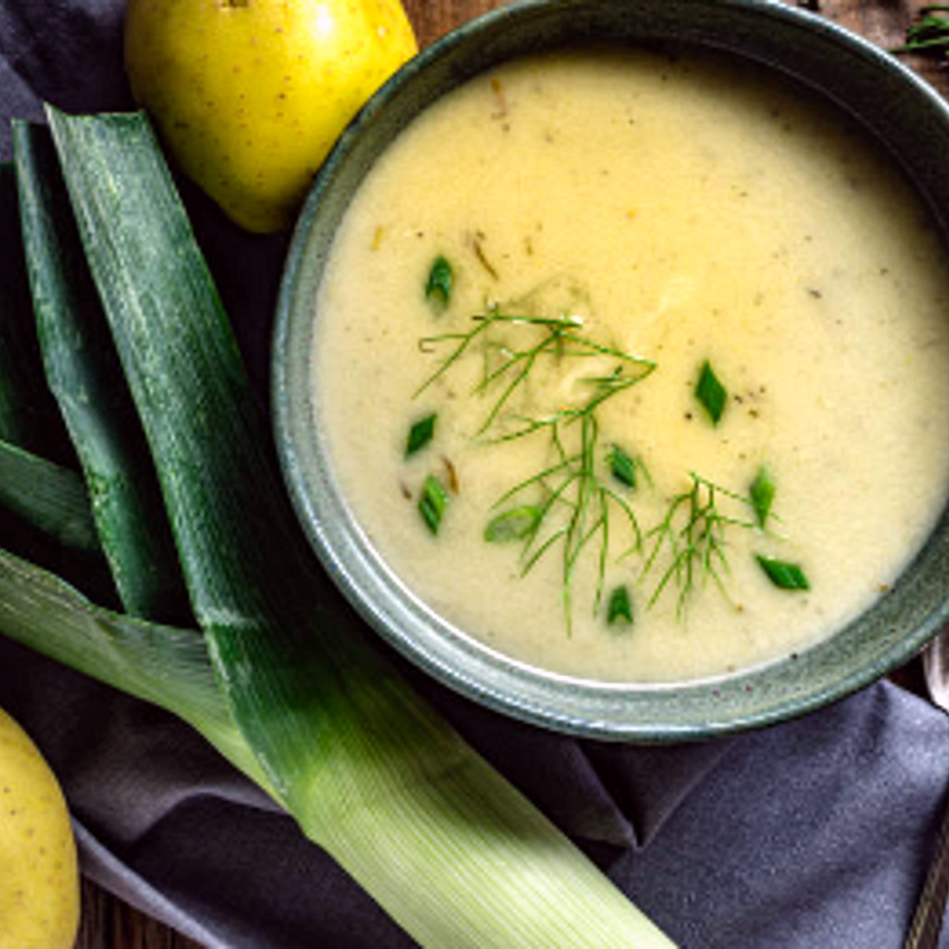 Zuppa di porri vegetariana, facile e veloce