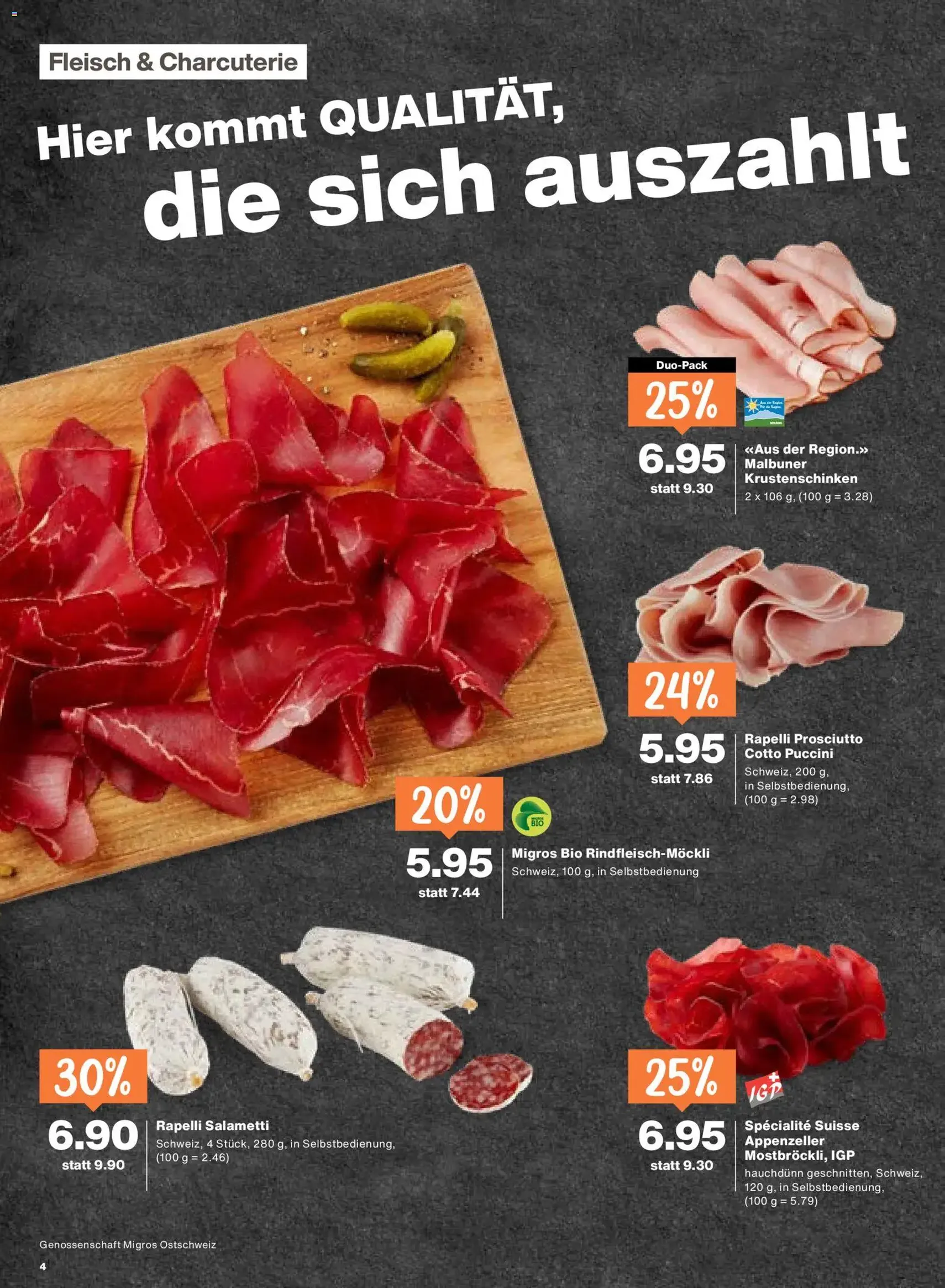 Migros aktionen - Gültiger Prospekt ab 25.06.2026, Seite 4 von insgesamt 24