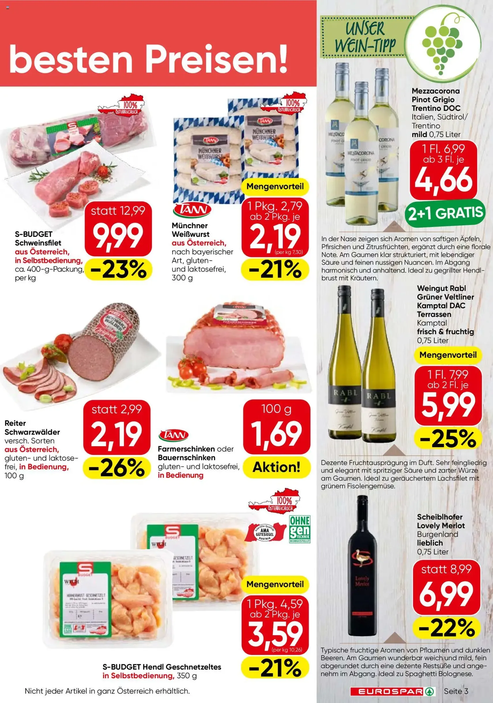 Eurospar Flugblatt - Gültiger Prospekt ab 27.08.2026, Seite 3 von insgesamt 16