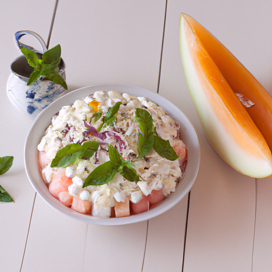 Anteprima ricetta Insalata di Farro, Feta e Melone