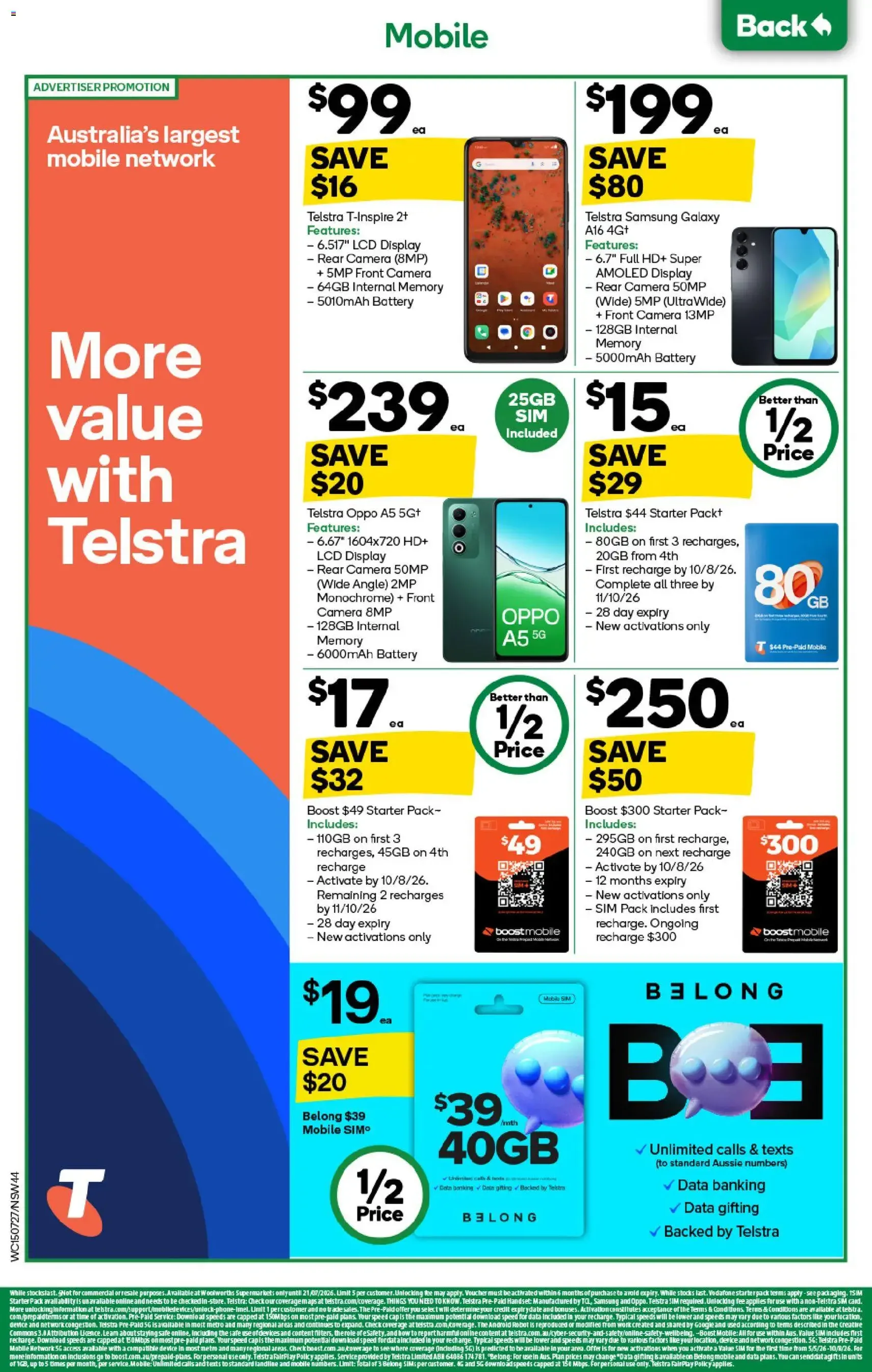 Woolworths catalogue - valid flyer from 15/07/2026, page 44 of 46