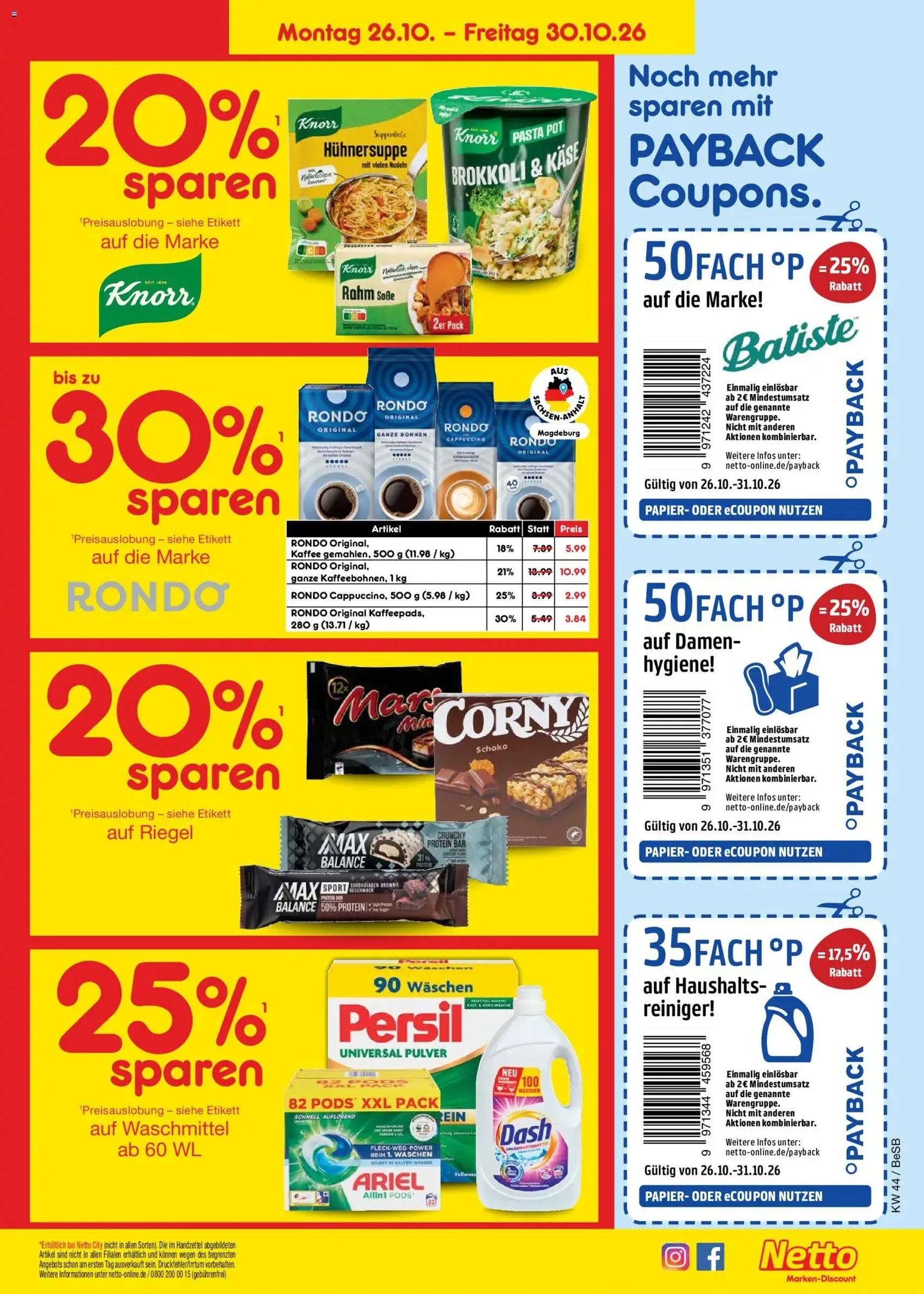 Netto Marken-Discount Prospekt - Gültiger Prospekt ab 26.10.2026, Seite 3 von insgesamt 71