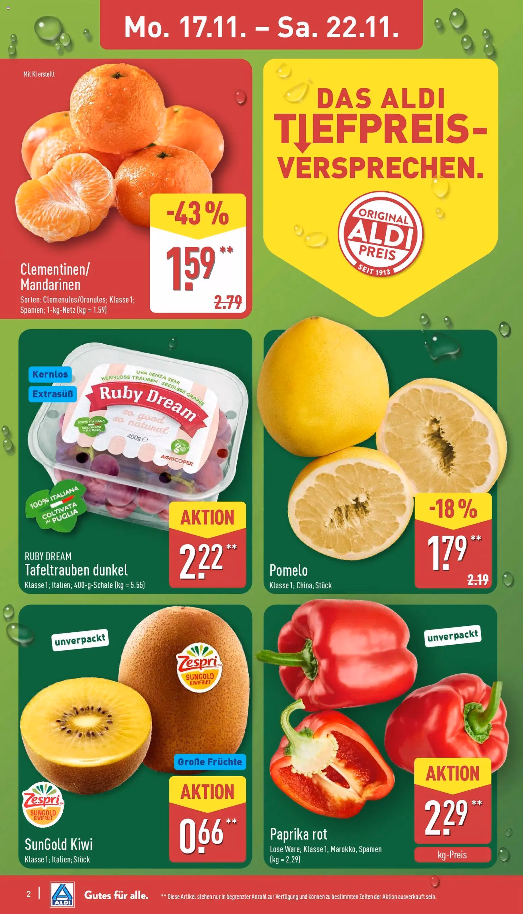 Aldi Prospekt - Gültiger Prospekt ab 17.11.2025, Seite 2 von insgesamt 50