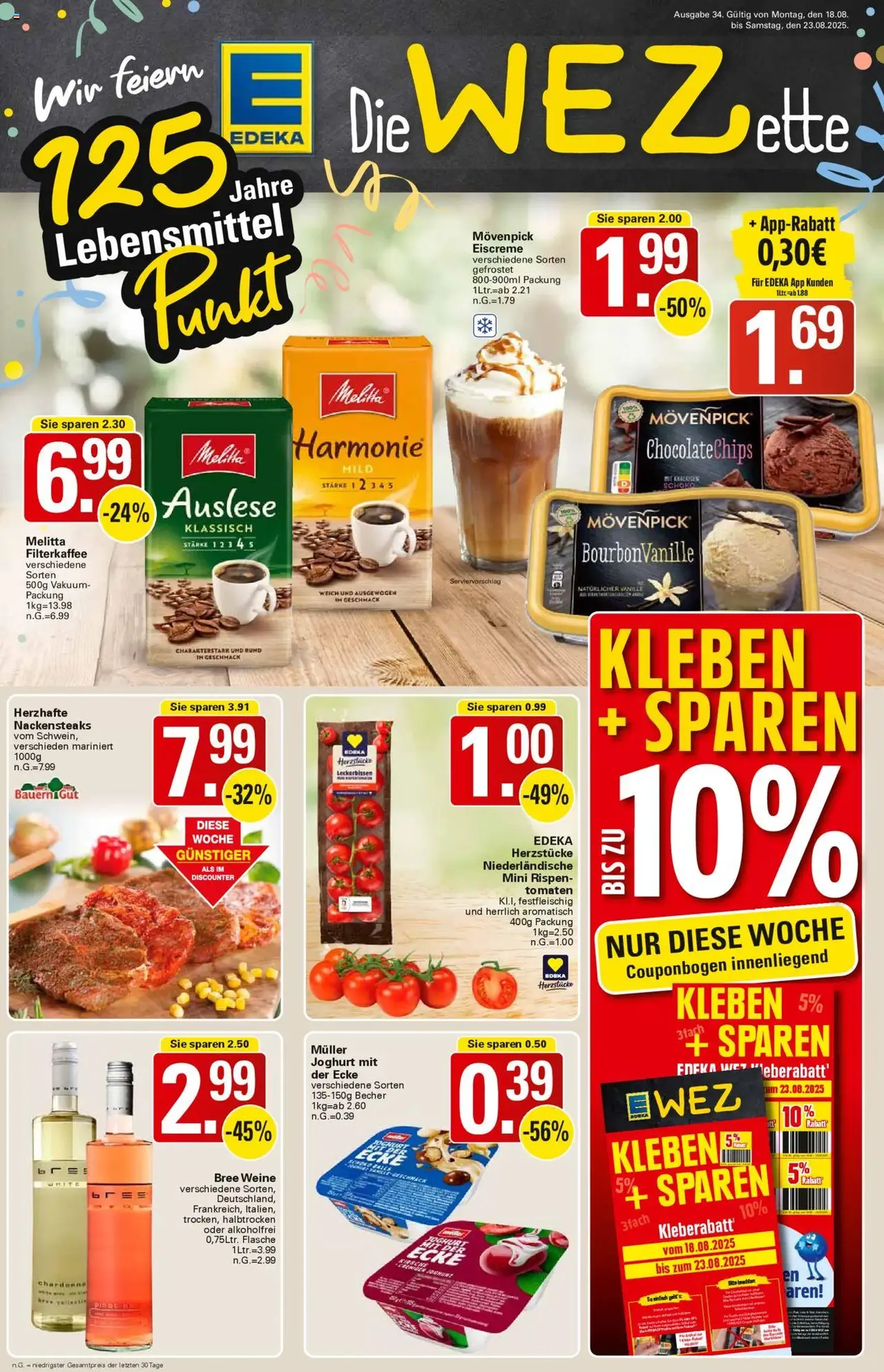 WEZ Prospekt - Gültiger Prospekt ab 18.08.2025, Seite 1 von insgesamt 18