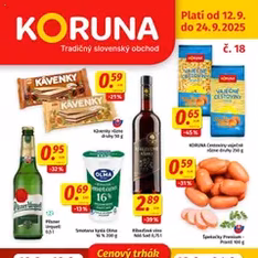 Koruna leták - náhľad letáku platný od 12.09.2025