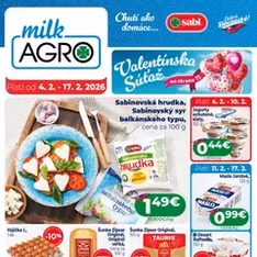 Milk Agro leták - náhľad letáku platný od 04.02.2026