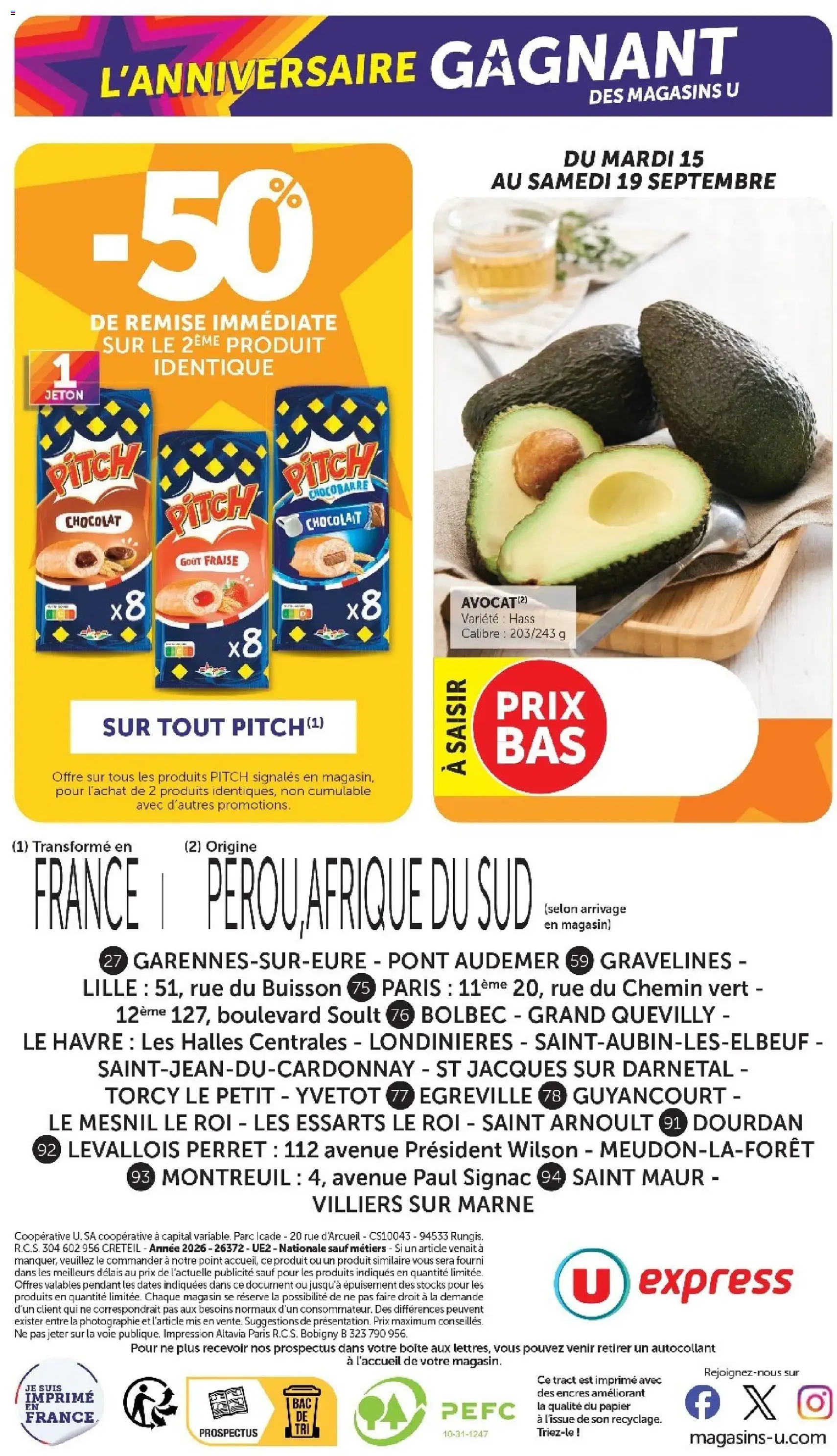 U Express - Anniversaire gagnant des Magasins U - brochure valable à partir du 15/09/2026, page 24 sur 24