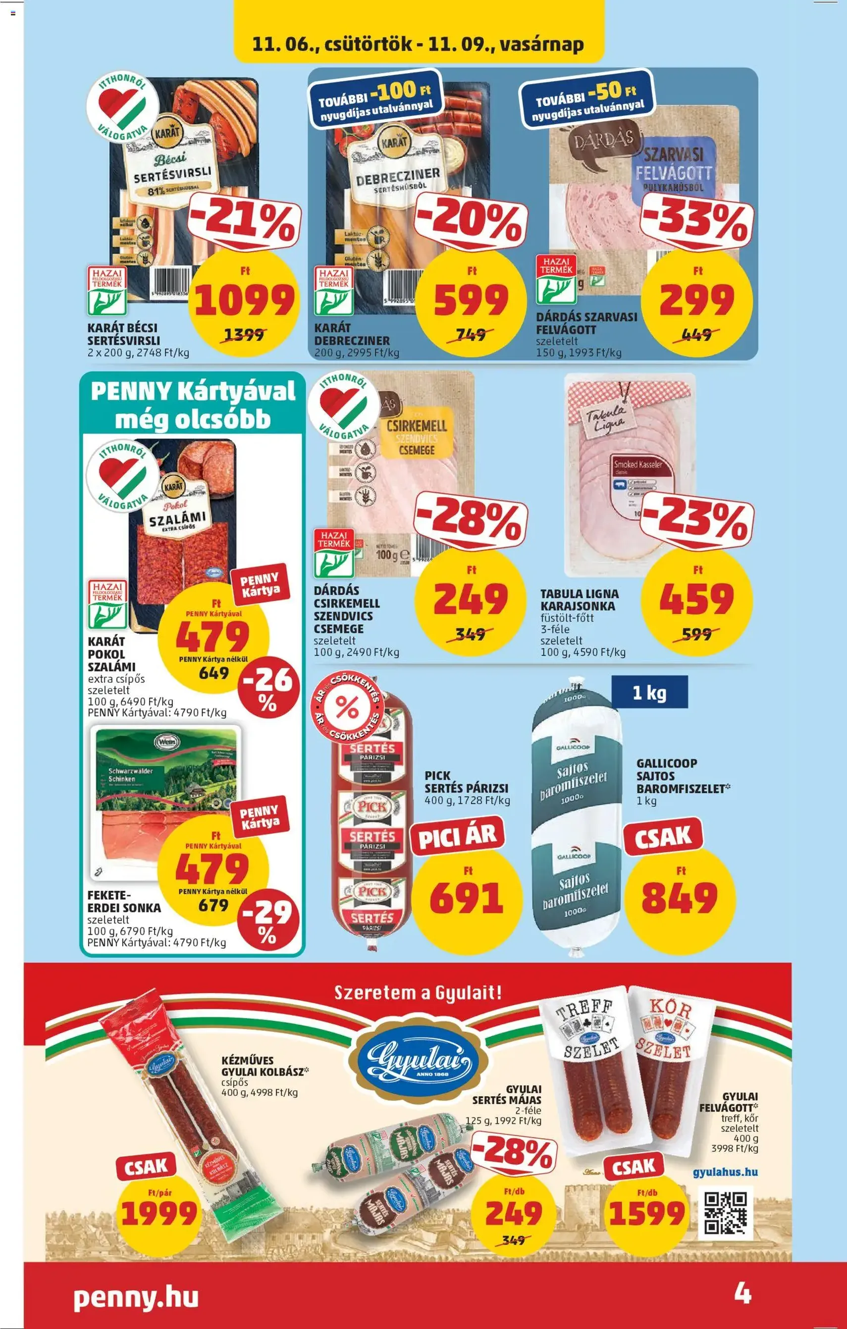 PENNY Akciós újság - 2025.11.06. érvényes szórólap 4 oldal 45 oldalból