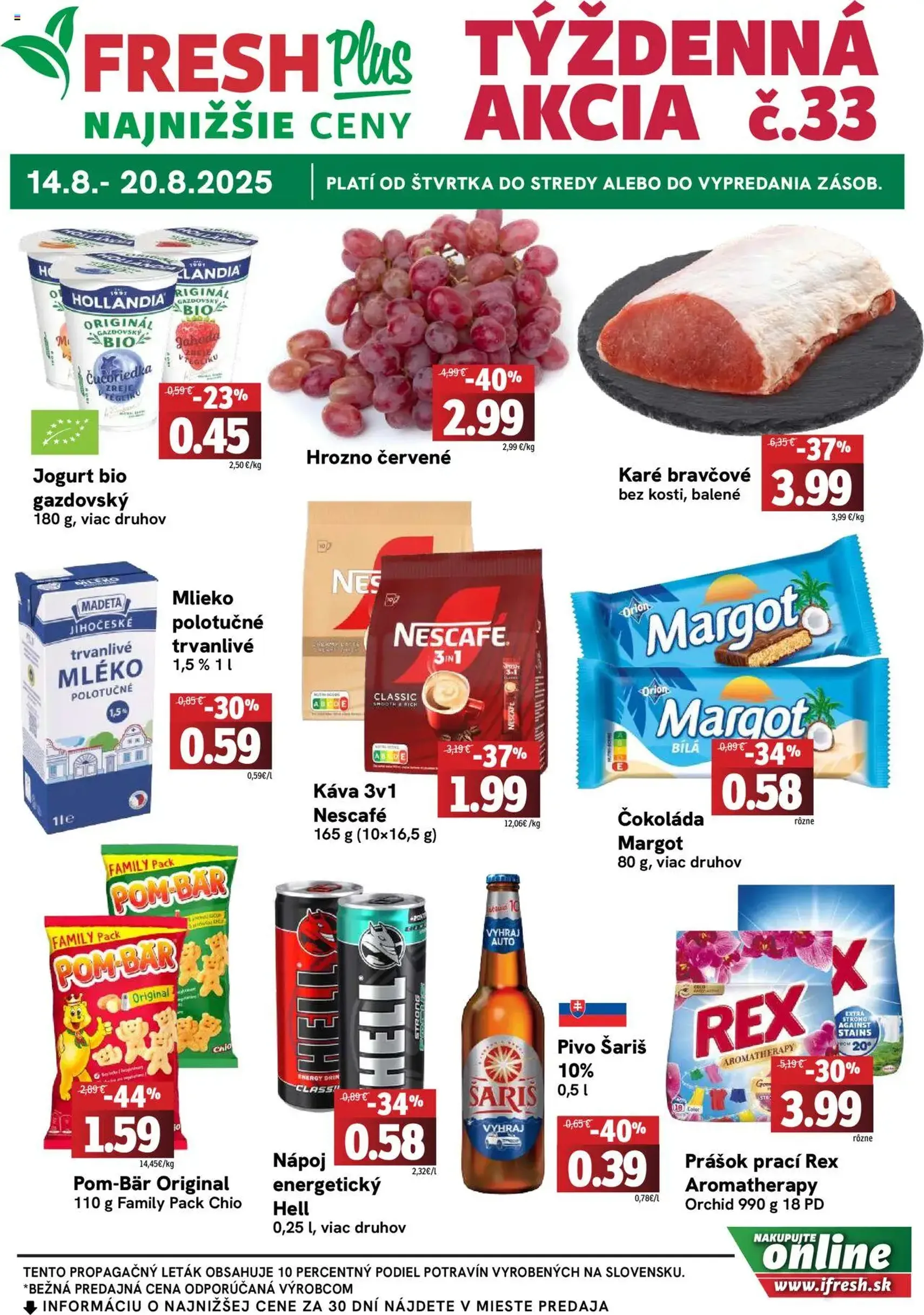 Fresh Leták - platný leták od 14.08.2025 strana 1 z 4