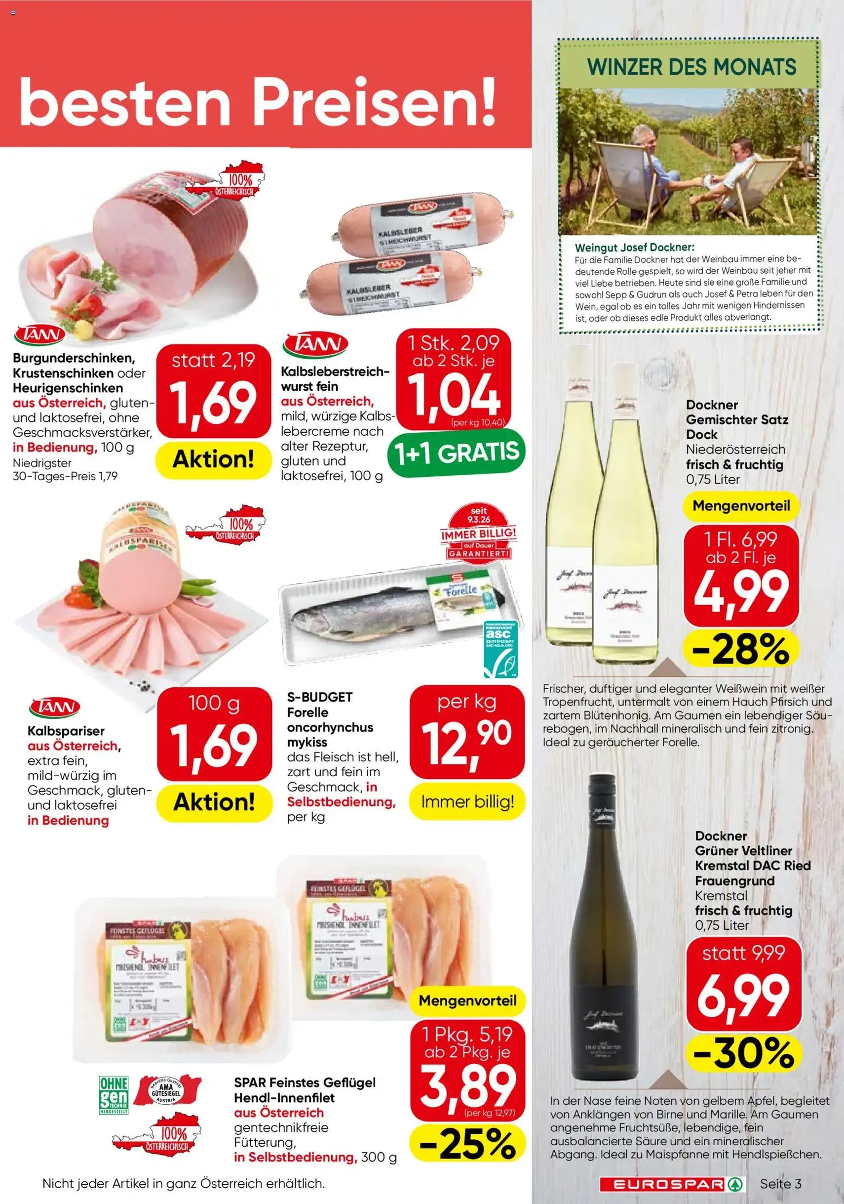Eurospar Flugblatt - Gültiger Prospekt ab 13.08.2026, Seite 3 von insgesamt 16